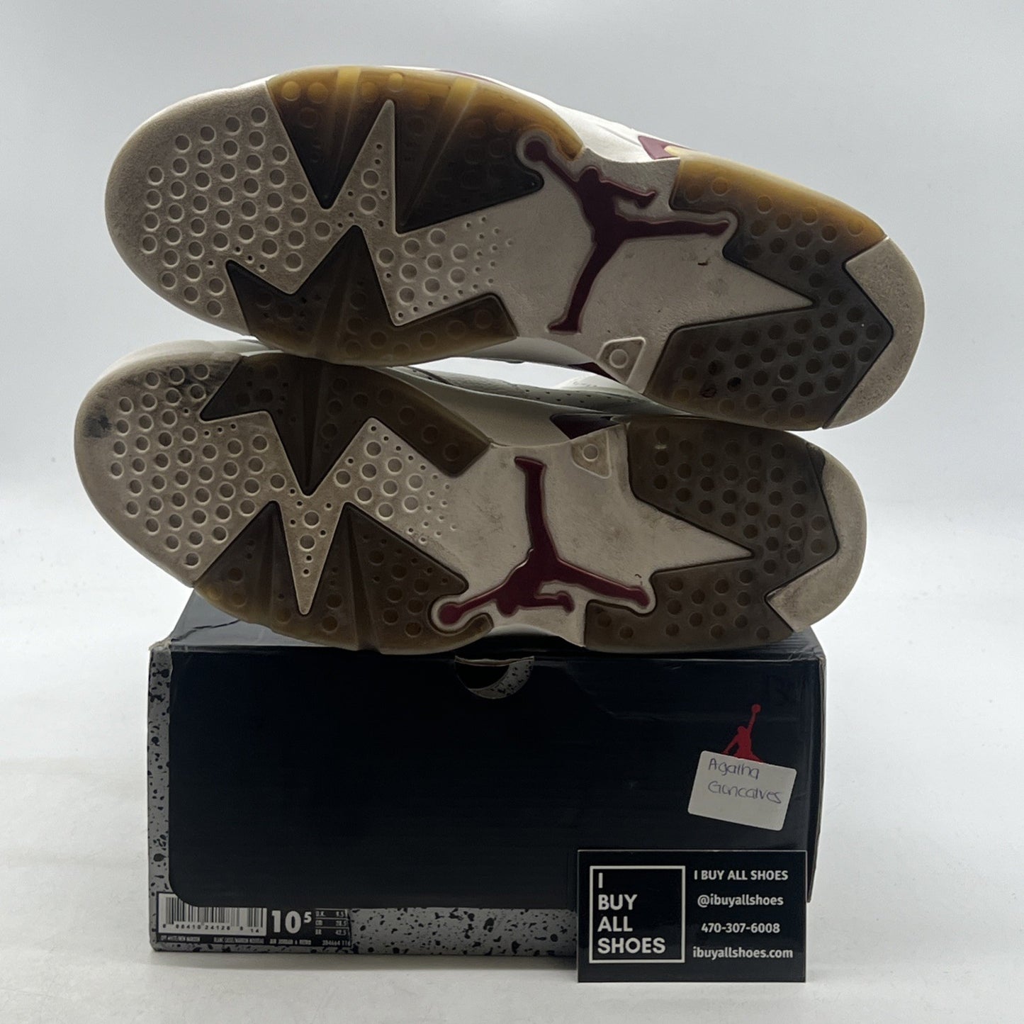 Size 10.5 - Air Jordan 6 Retro 2015 Maroon (384664-116)
