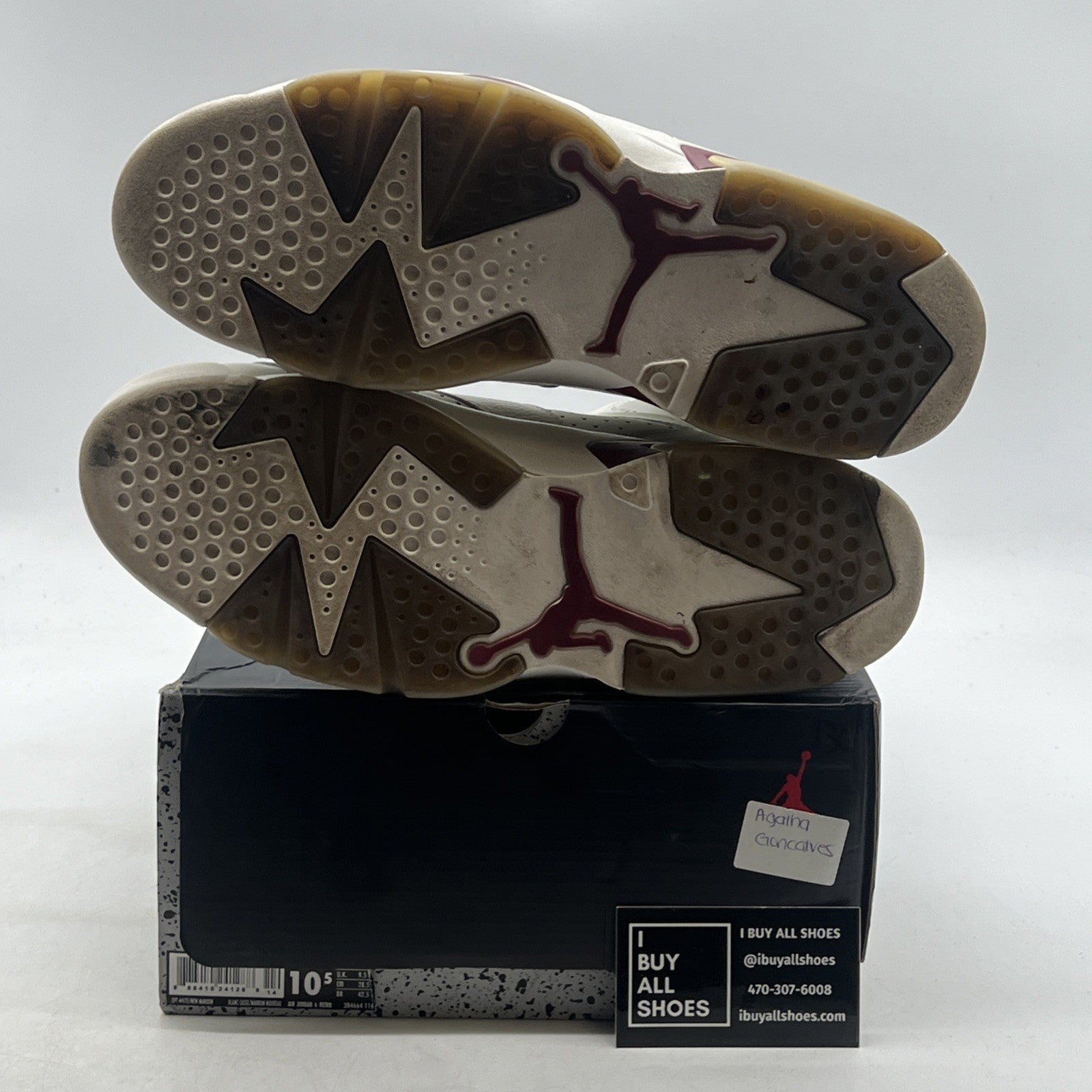 Size 10.5 - Air Jordan 6 Retro 2015 Maroon (384664-116)