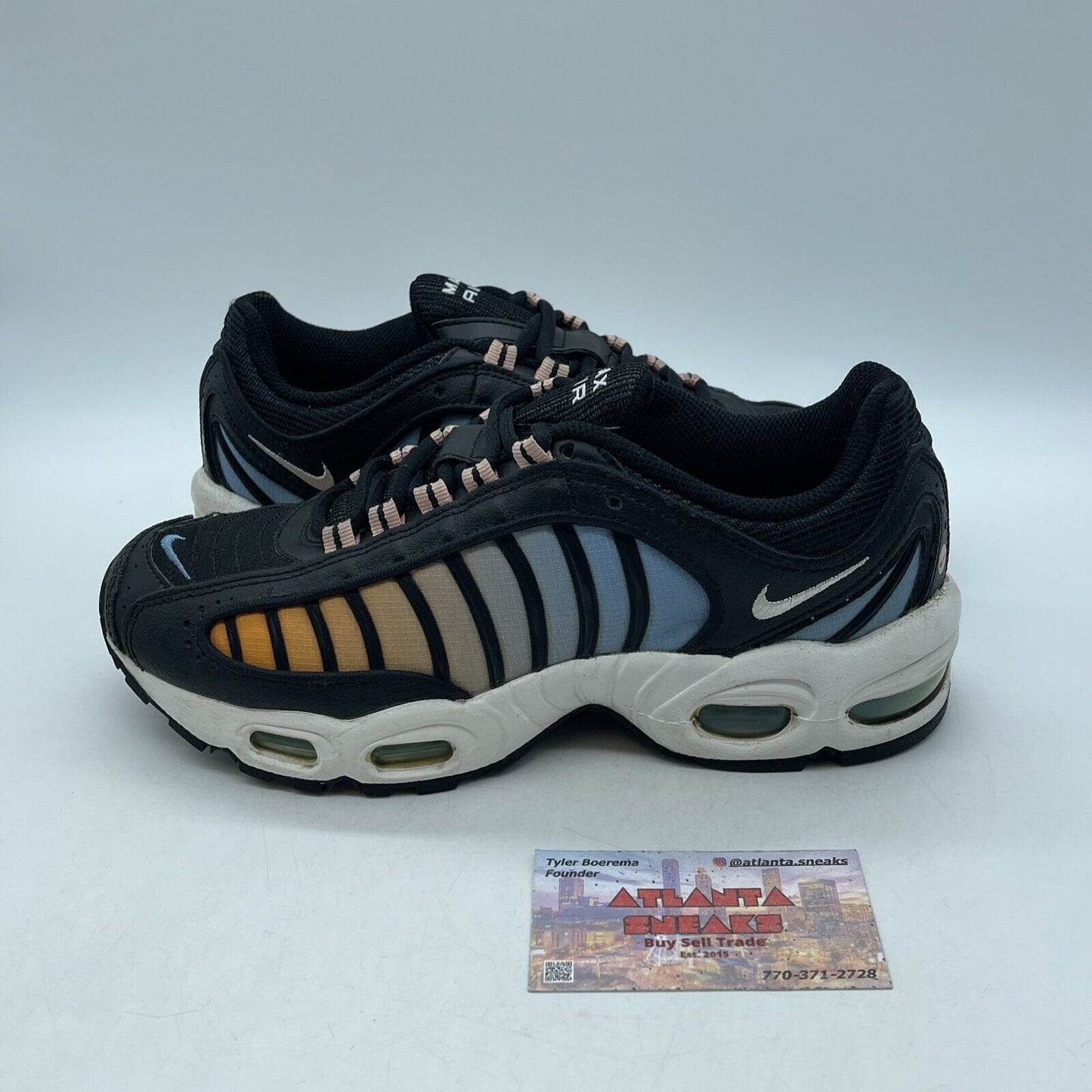 Size 8W - Nike Air Max Tailwind 4 Coral Stardust Black Leather Suede (CJ7976-001