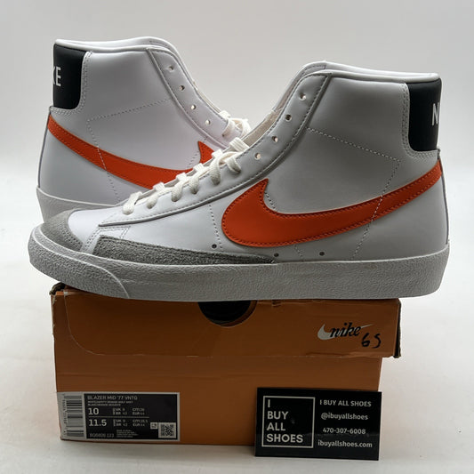 Size 10 - Nike Blazer '77 Vintage Mid White Safety Orange (BQ6806-123)
