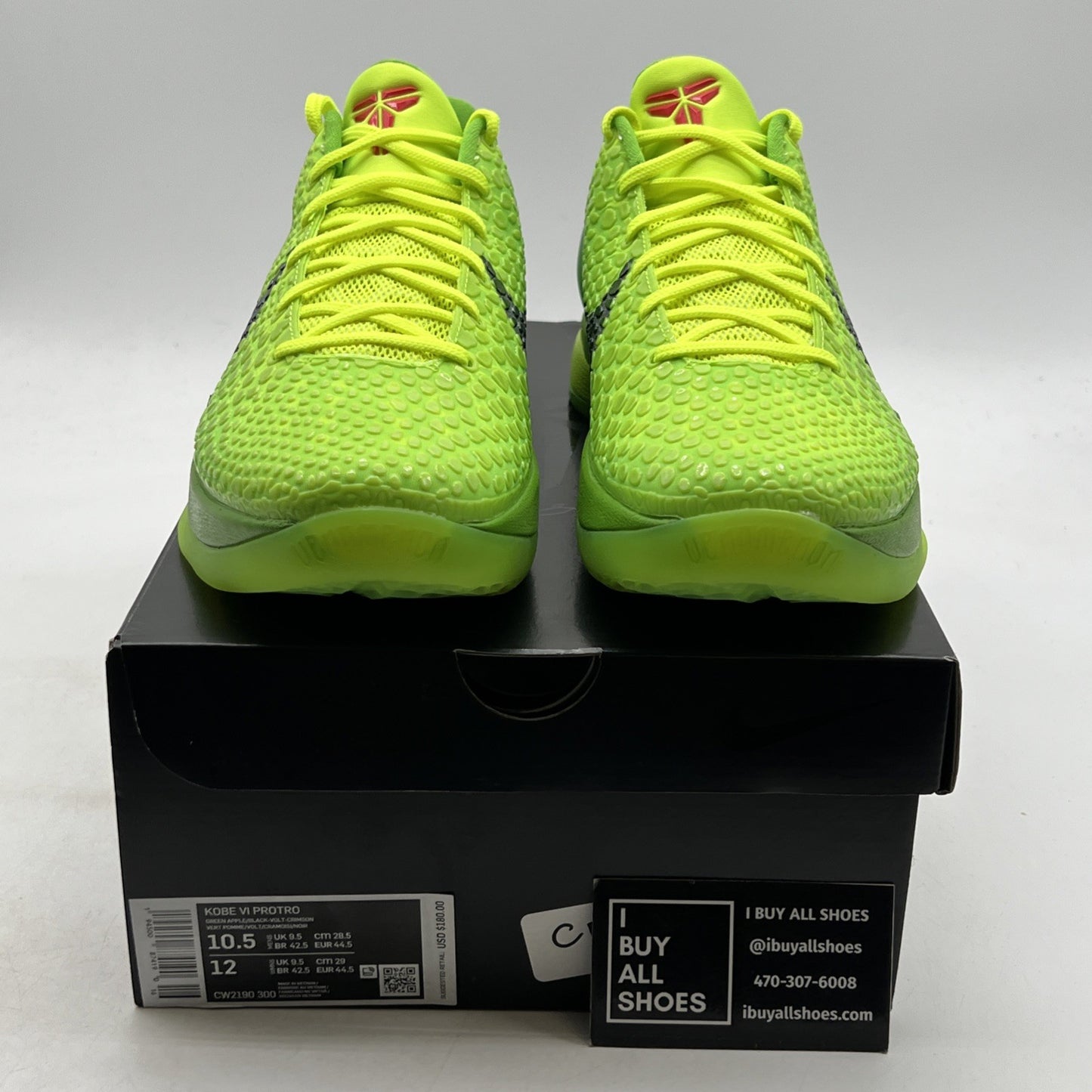 Size 10.5 - Nike Zoom Kobe 6 Protro Low Grinch (CW2190-300)