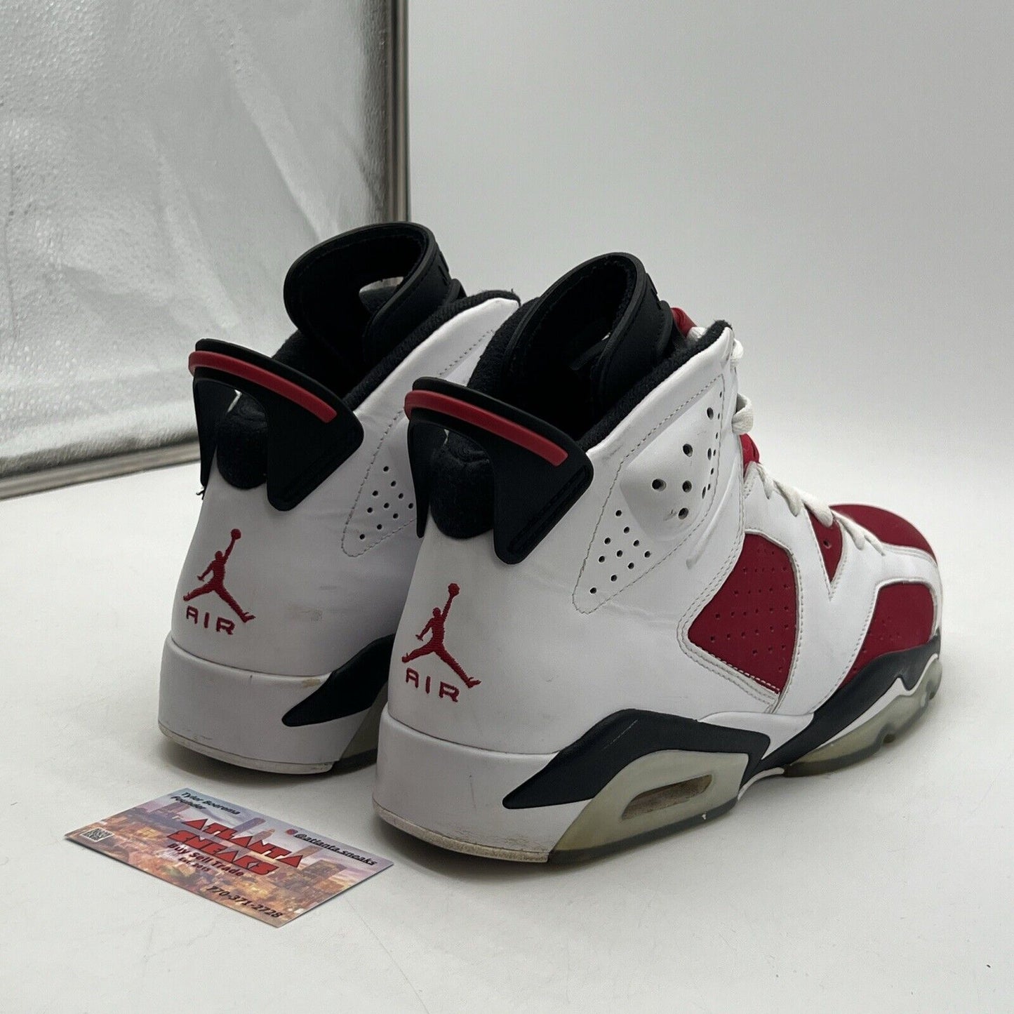 Size 10 - Air Jordan 6 Retro 2014 Carmine Black White Red Suede (384664-160)