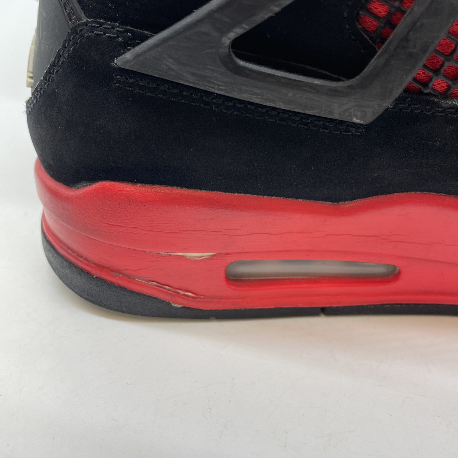 Size 10 - Jordan 4 Retro Mid Red Thunder Black White Suede (CT8527-016)
