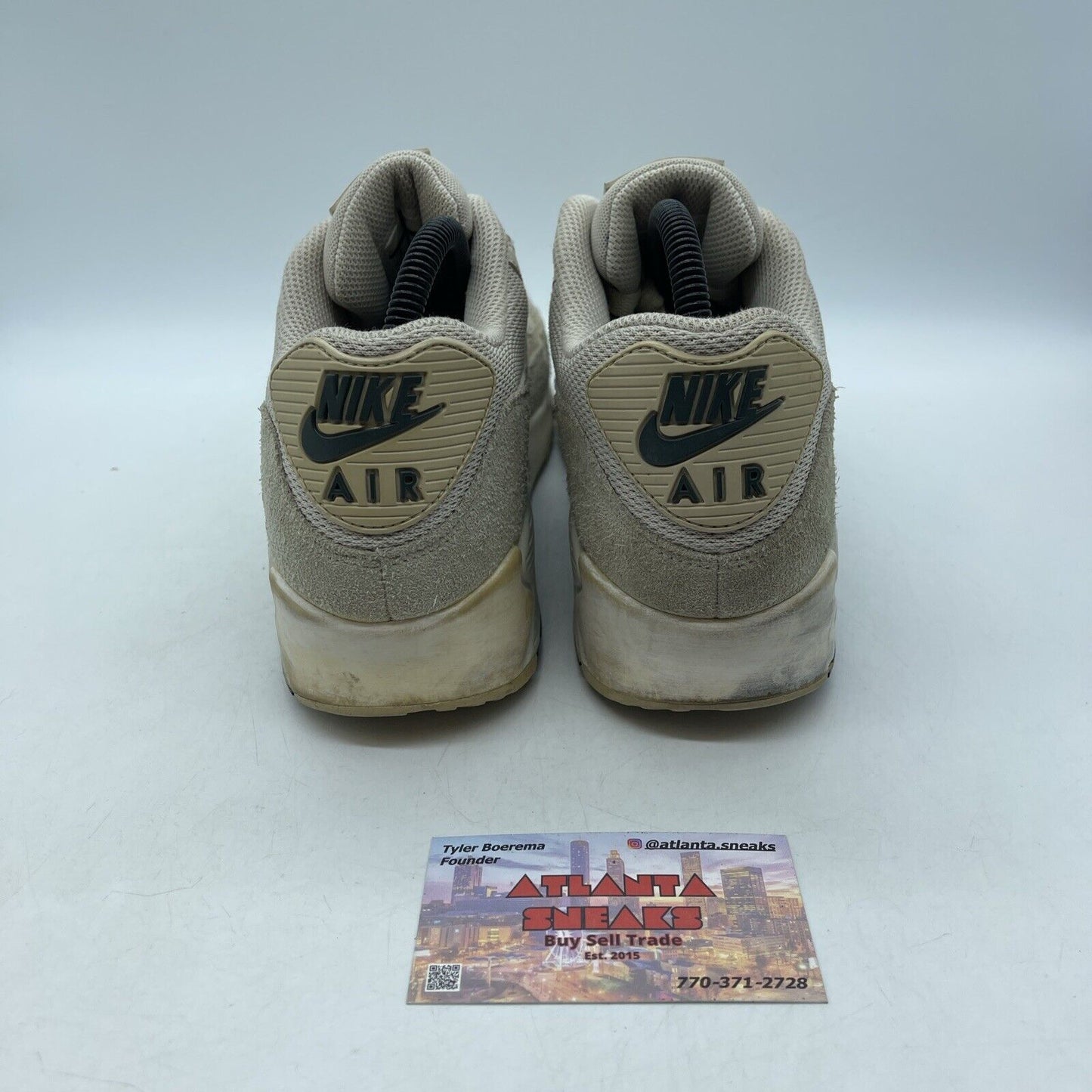 Size 8 - Nike Air Max 90 Essential Light Orewood Brown Suede Leather (537384-132