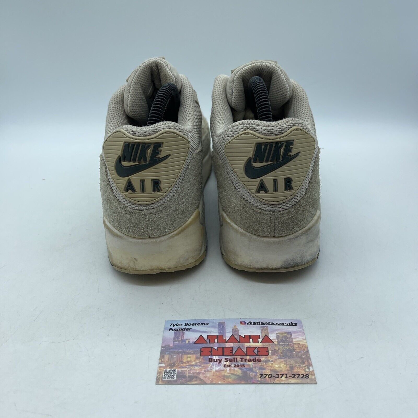 Size 8 - Nike Air Max 90 Essential Light Orewood Brown Suede Leather (537384-132