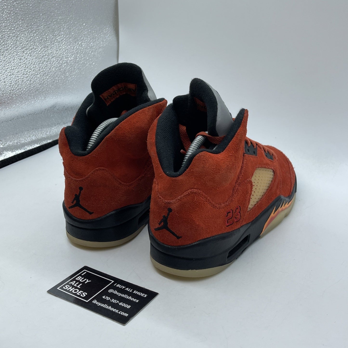 Size 9W - Air Jordan 5 Retro Dunk on Mars Red Black Suede (DD9336-800)