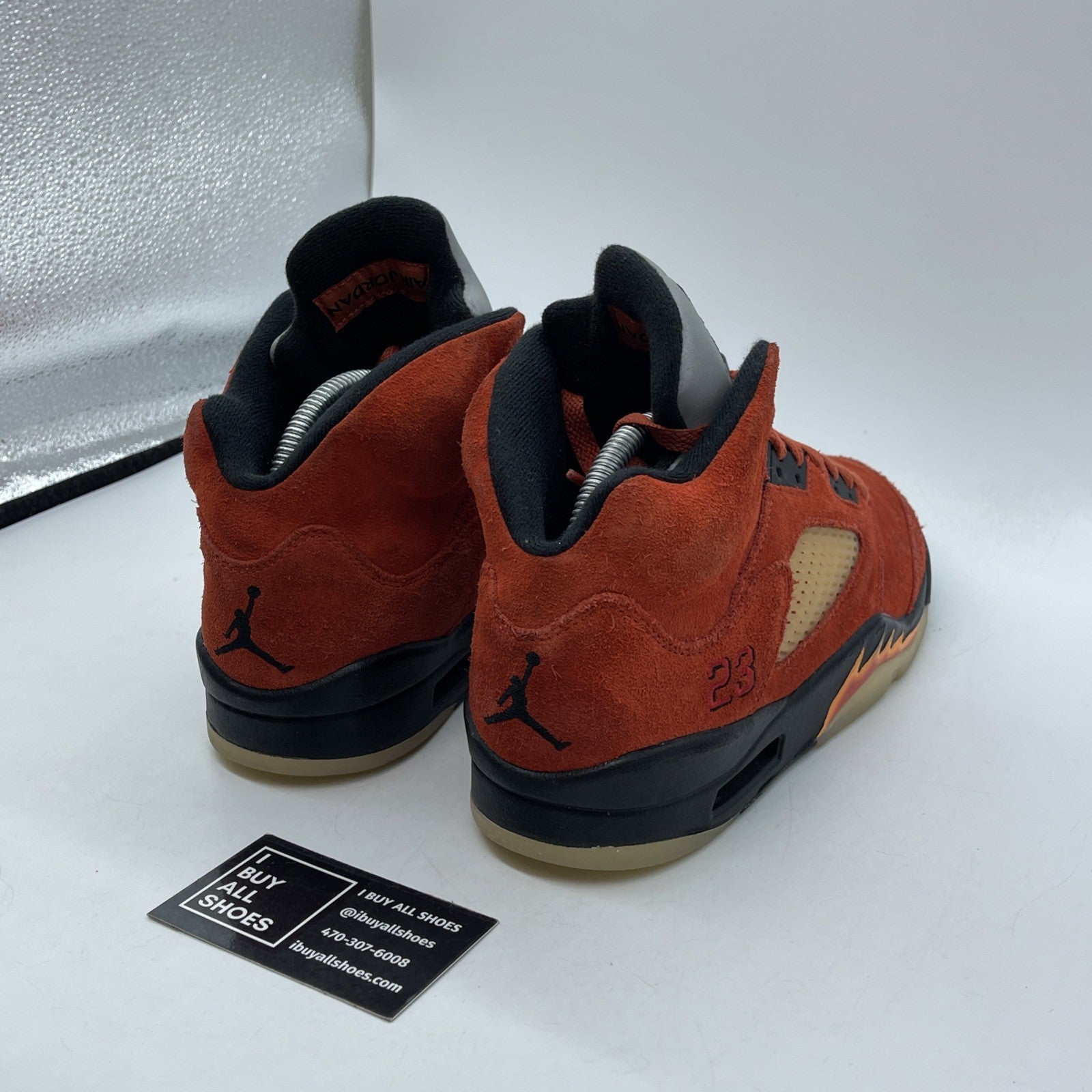 Size 9W - Air Jordan 5 Retro Dunk on Mars Red Black Suede (DD9336-800)