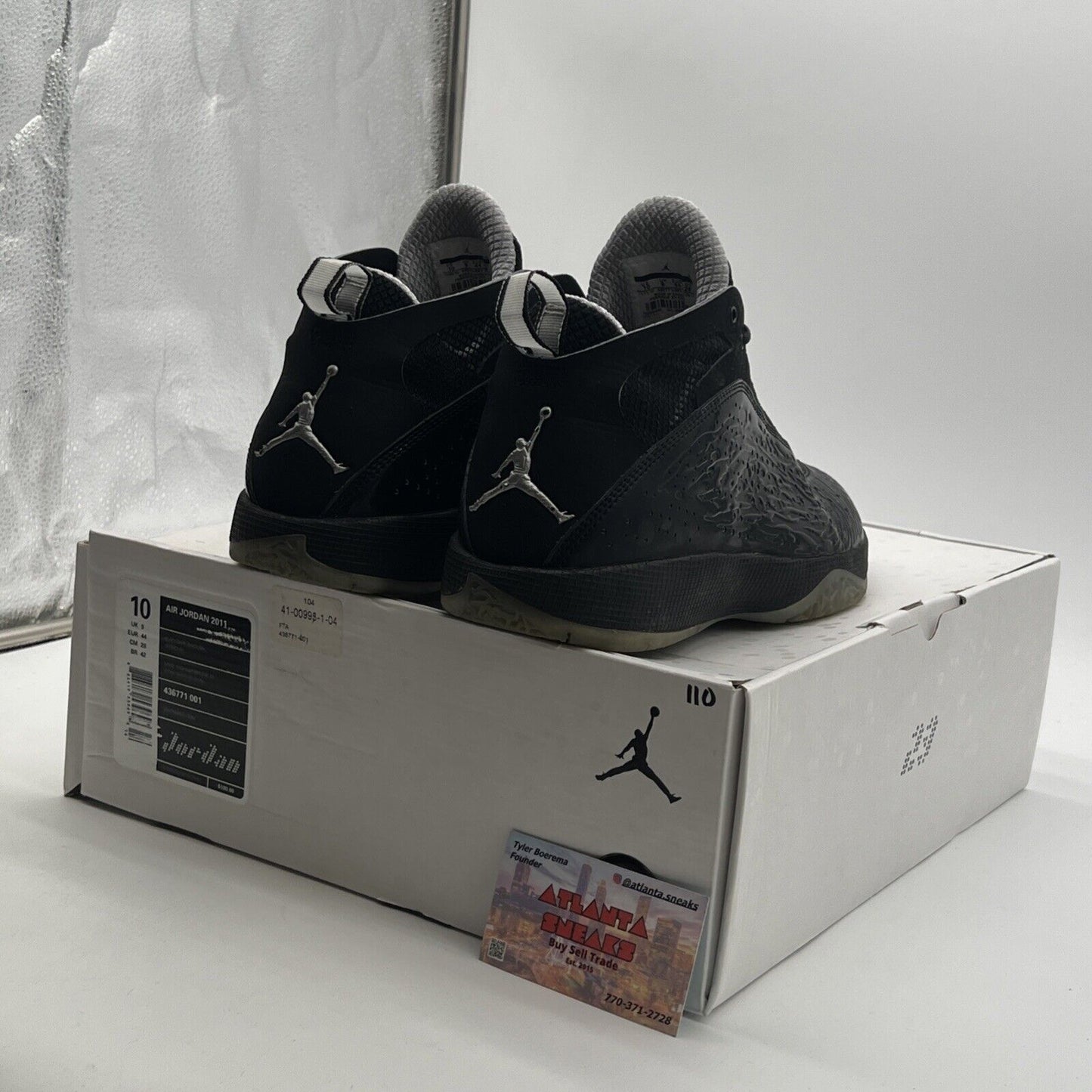 Size 10 - Air Jordan 2011 Black Dark Charcoal (436771-001)