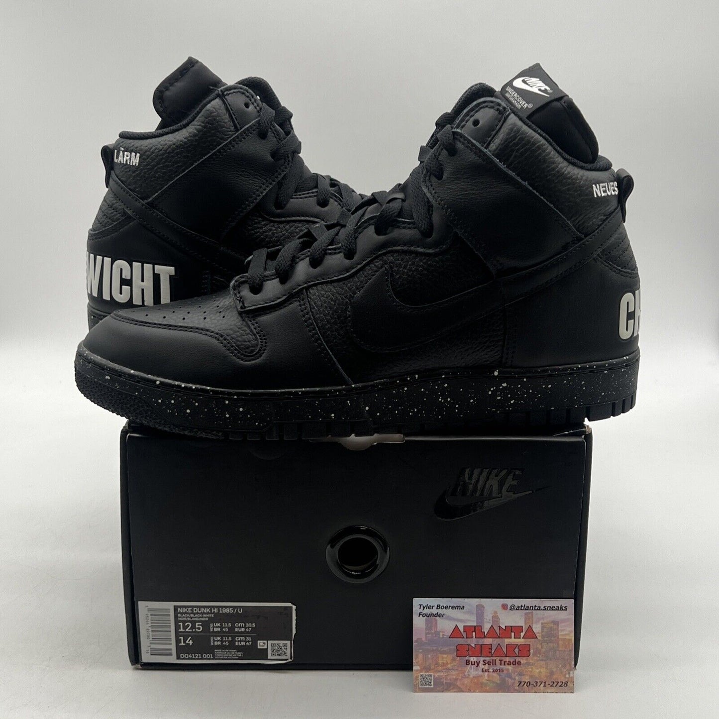 Size 12.5 - Nike Undercover x Dunk 1985 High Chaos - Black White (DQ4121-001)