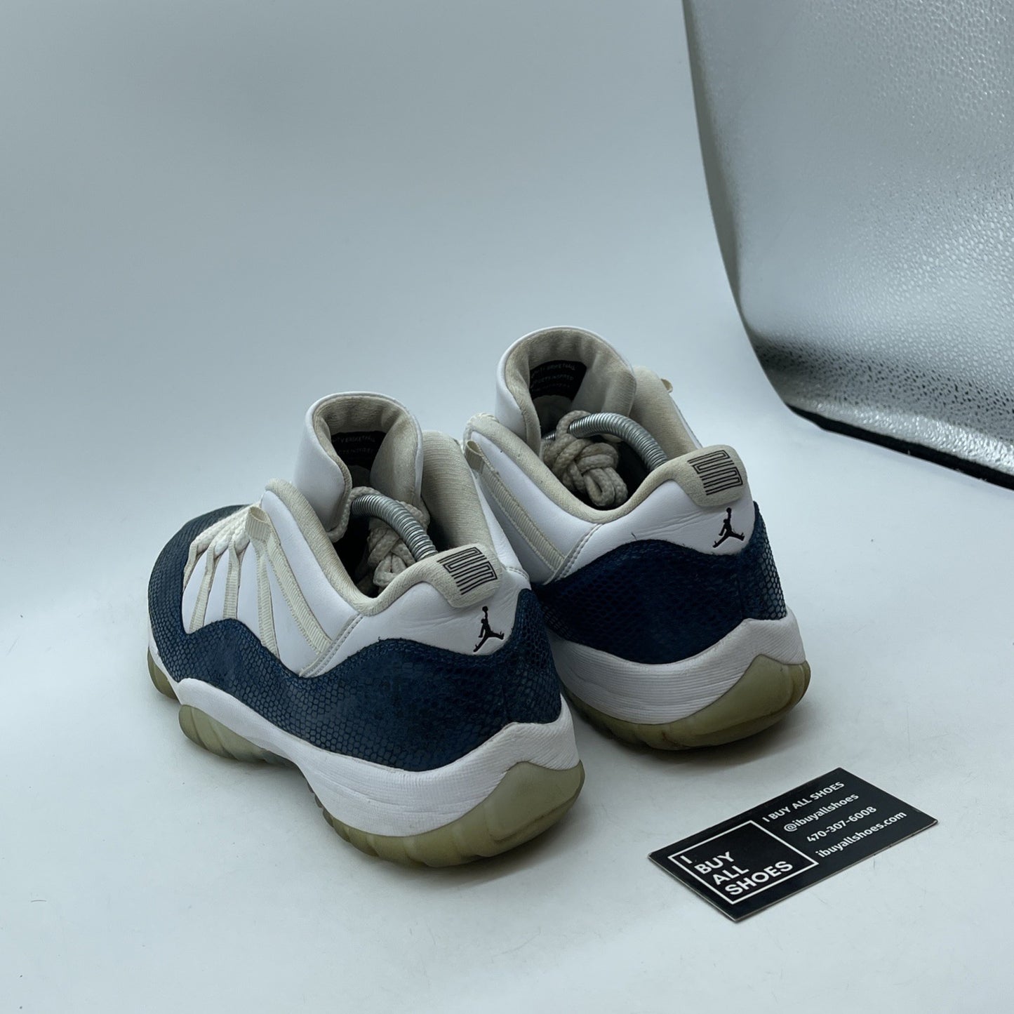 Size 11 - Jordan 11 Retro Low Snakeskin 2019 Blue White Suede (CD6846-102)