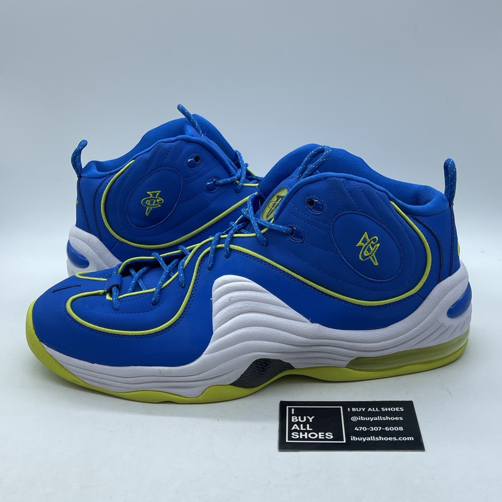 Size 13 - Nike Air Penny 2 Le Sprite Blue Green Suede (535600-431)