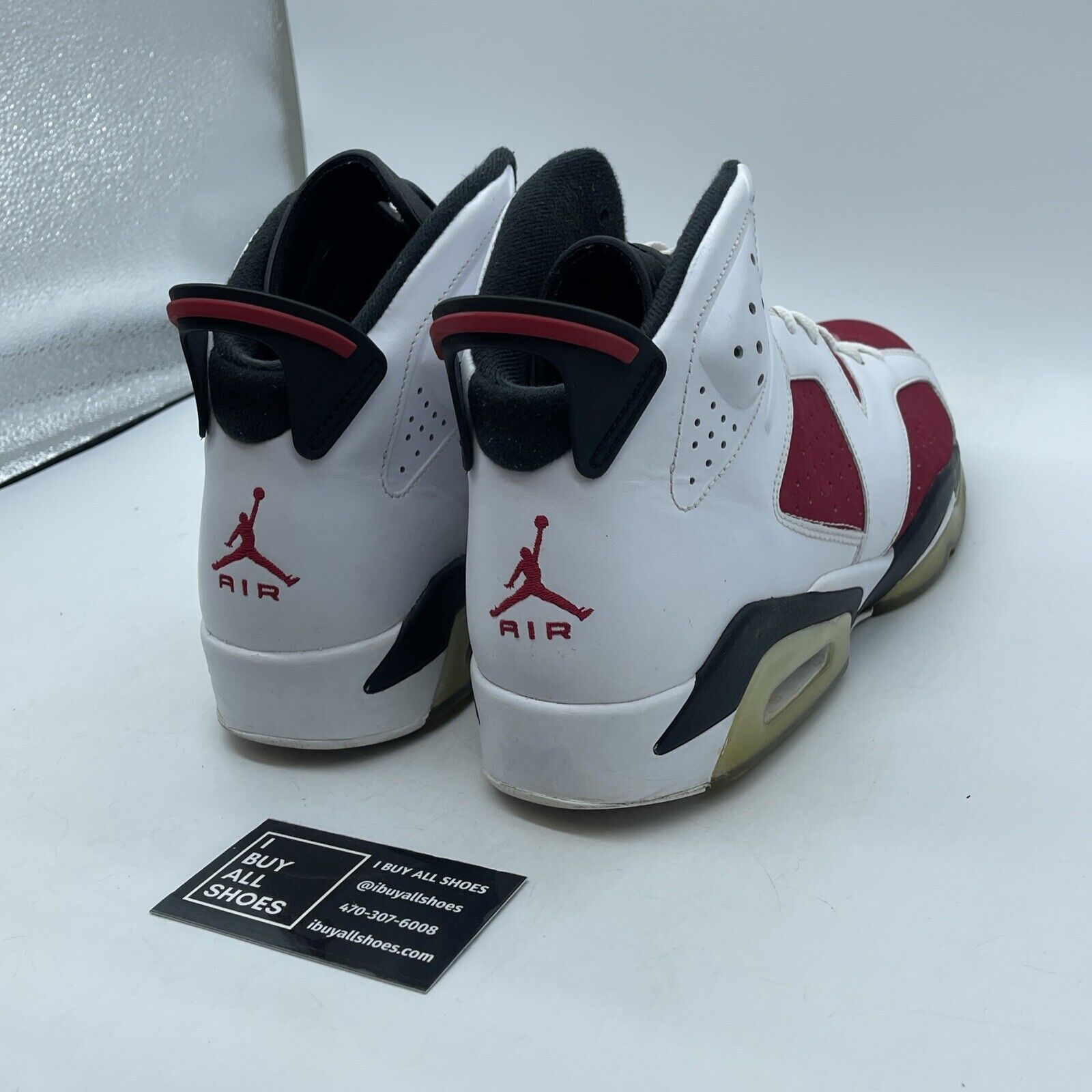 Size 12 - Air Jordan 6 Retro 2014 Carmine Red White Suede Leather (384664-160)