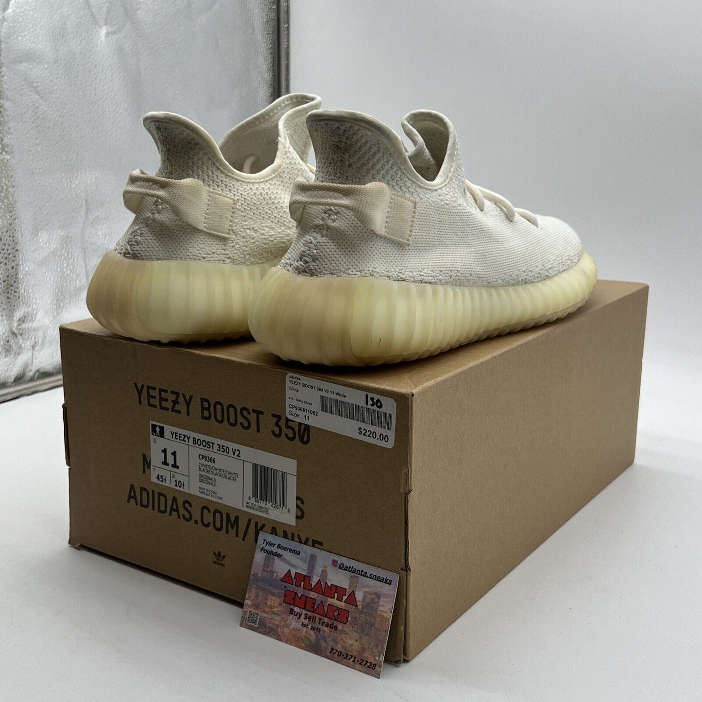 Size 11 - Adidas Yeezy Boost 350 V2 Low Cream White / Triple White (CP9366)