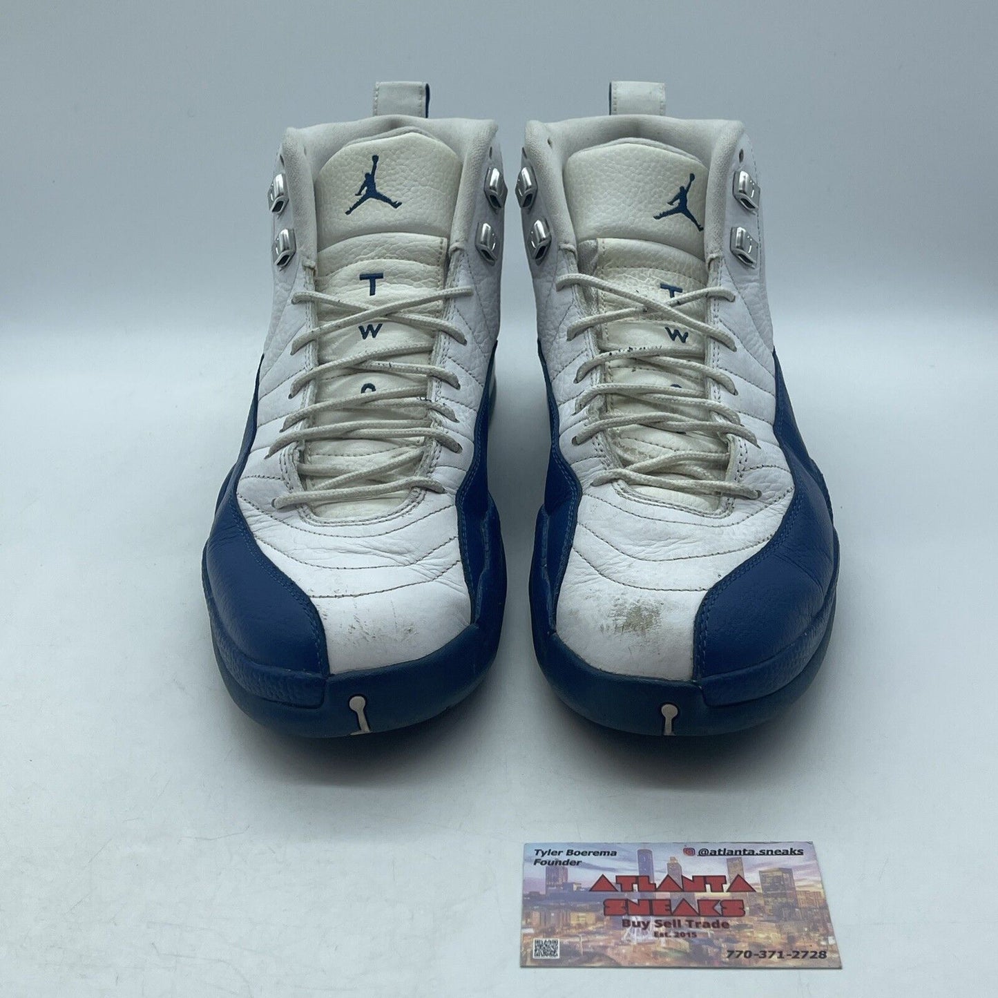 Size 11 - Jordan 12 Retro French Blue 2016 White Leather (130690-113)