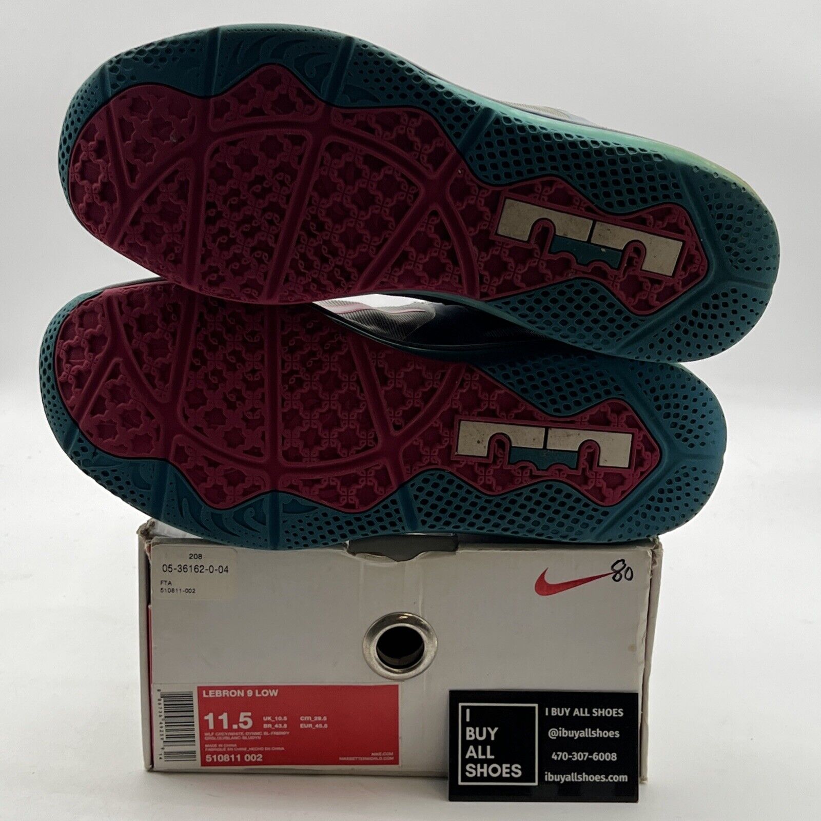 Size 11.5 - Nike LeBron 9 Low Fireberry (510811-002)