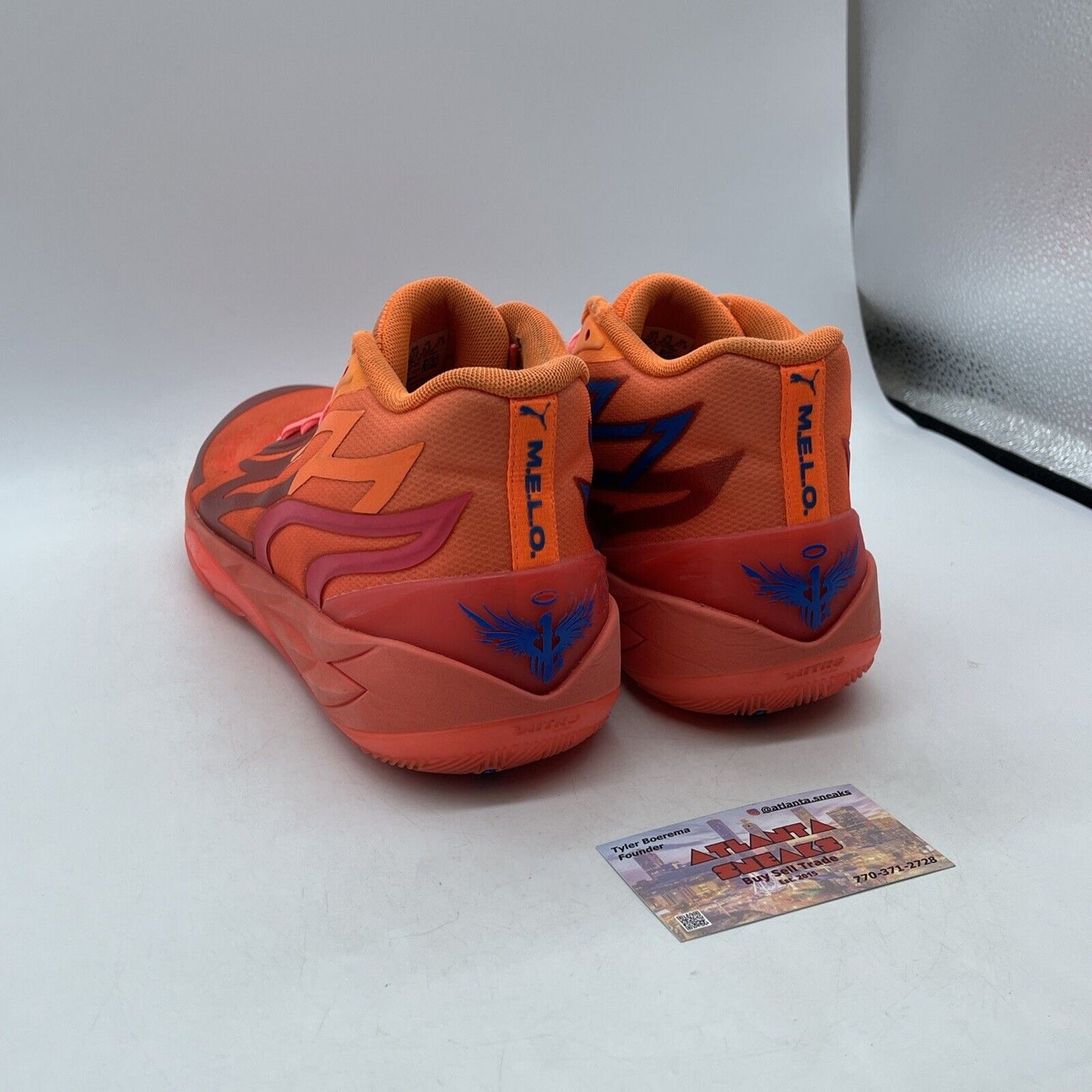 Size 9.5 - PUMA MB.02 Supernova Orange Red Blue Suede Leather (376442-01)