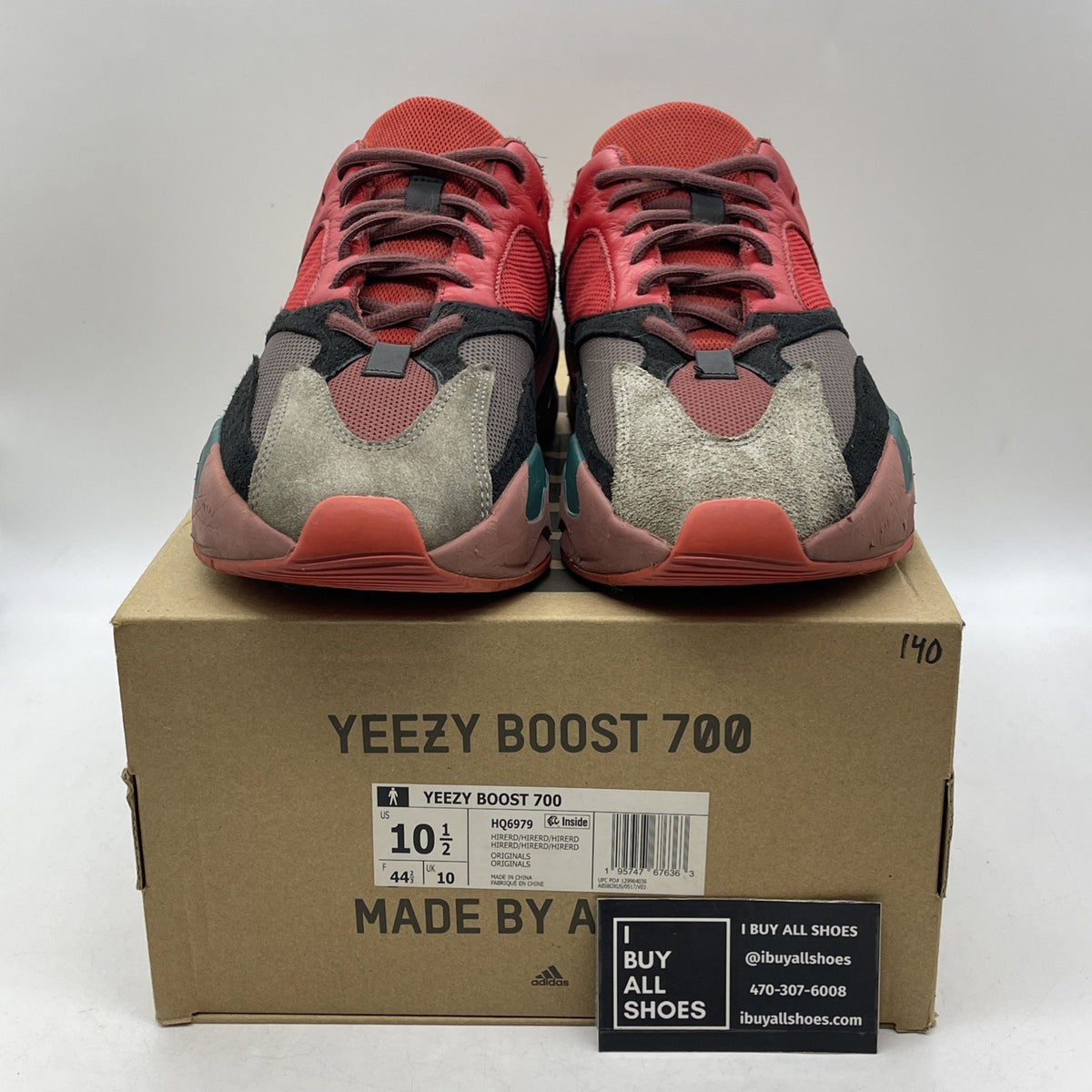 Size 10.5 - Adidas Yeezy Boost 700 Hi-Res Red (HQ6979)