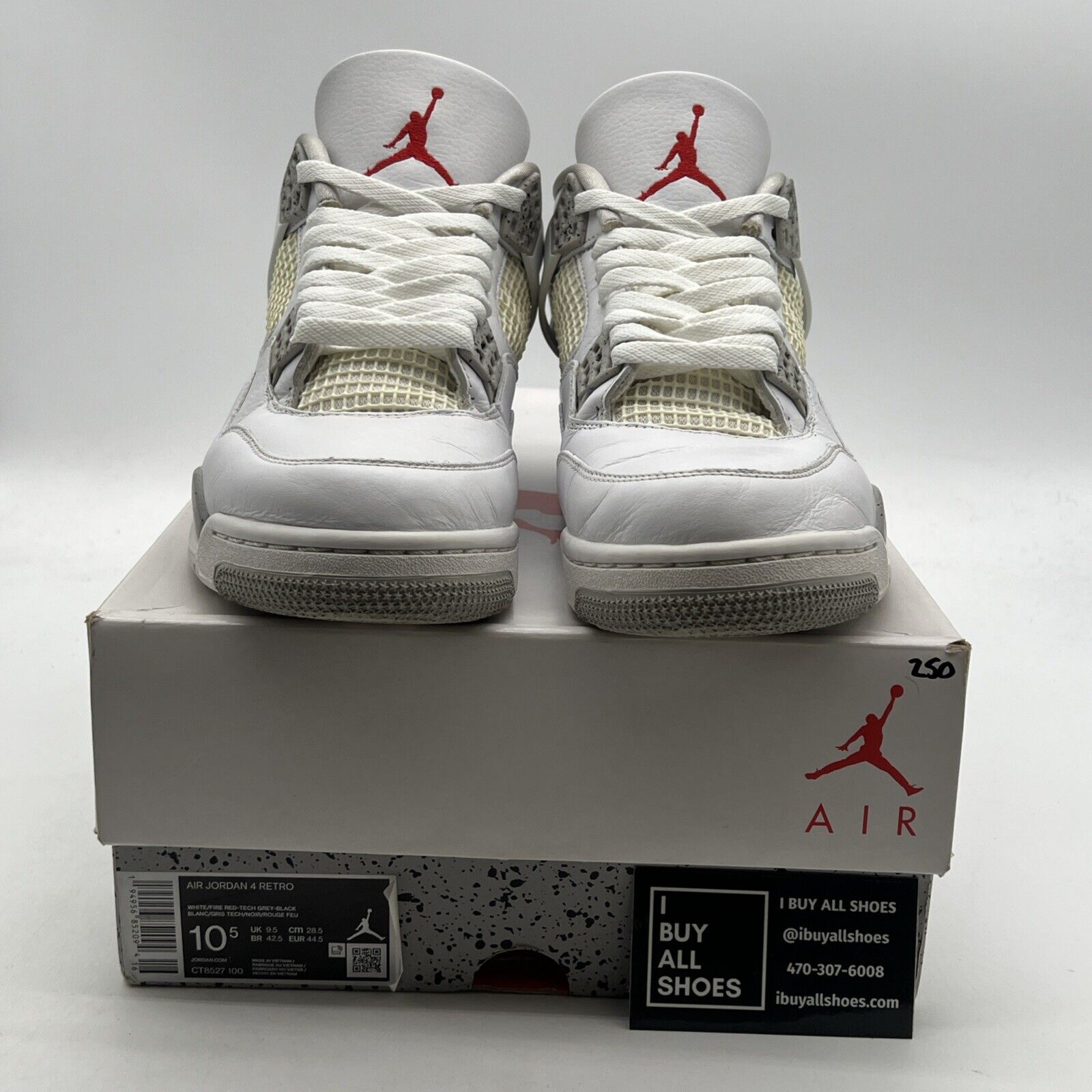 Size 10.5 - Air Jordan 4 Retro Mid White Oreo (CT8527-100)