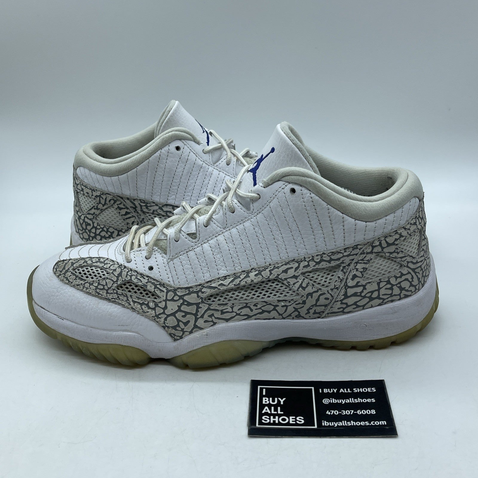 Size 11 - Air Jordan 11 Retro IE 2015 Low Cobalt White Grey Suede (306008-102)
