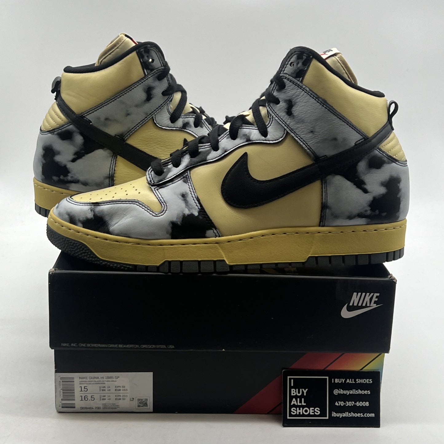 Size 15 - Nike Dunk 1985 High Black Acid Wash (DD9404-700)