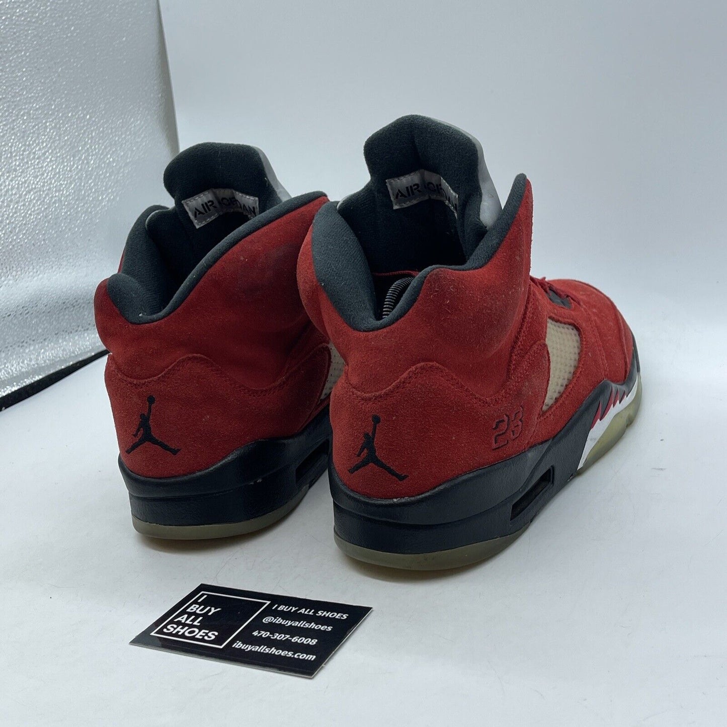 Size 9.5 - Jordan 5 Retro Mid Raging Bull Red Black Suede (DD0587-600)