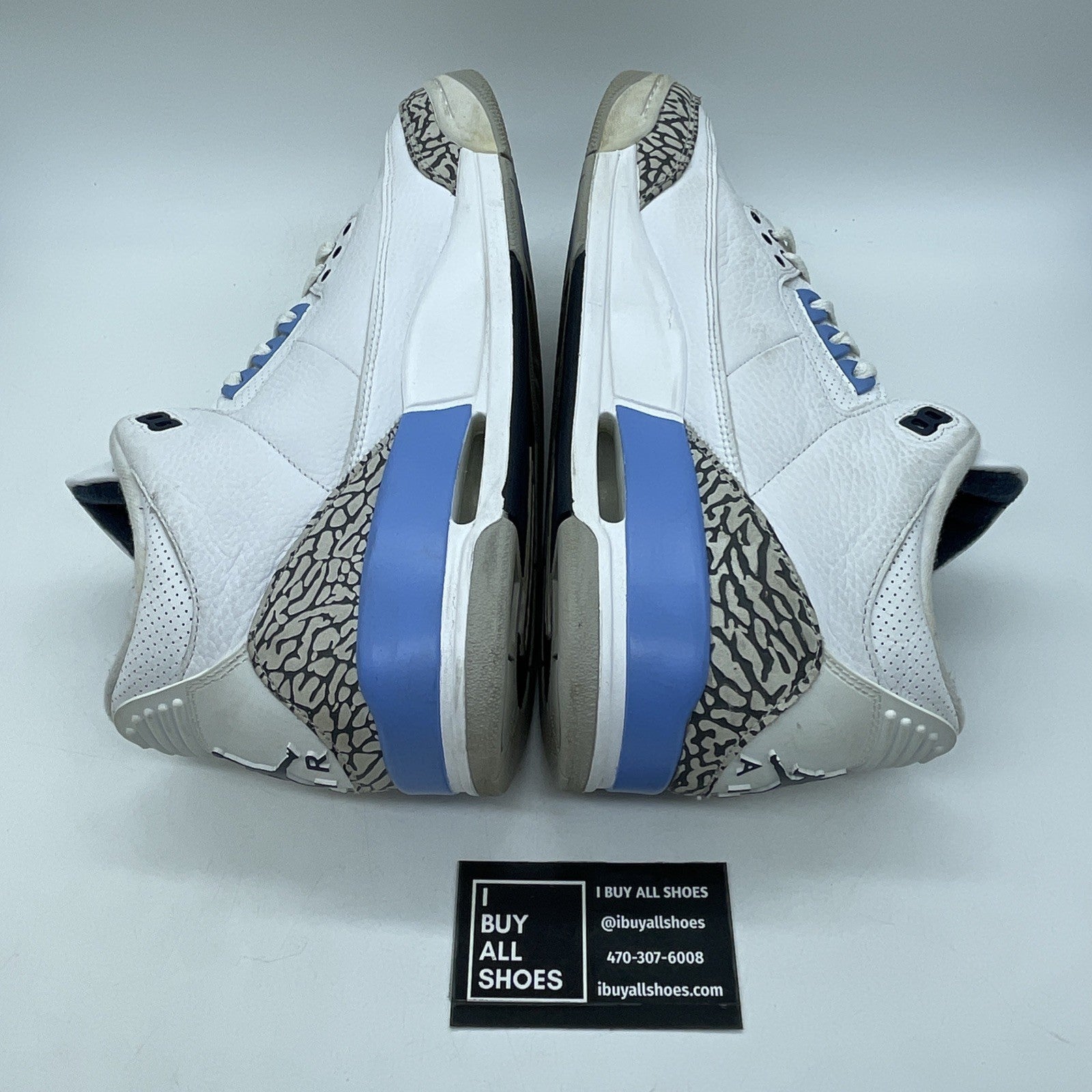 Size 11.5 - Jordan 3 Retro Mid UNC Blue Grey White Leather Suede (CT8532-104)