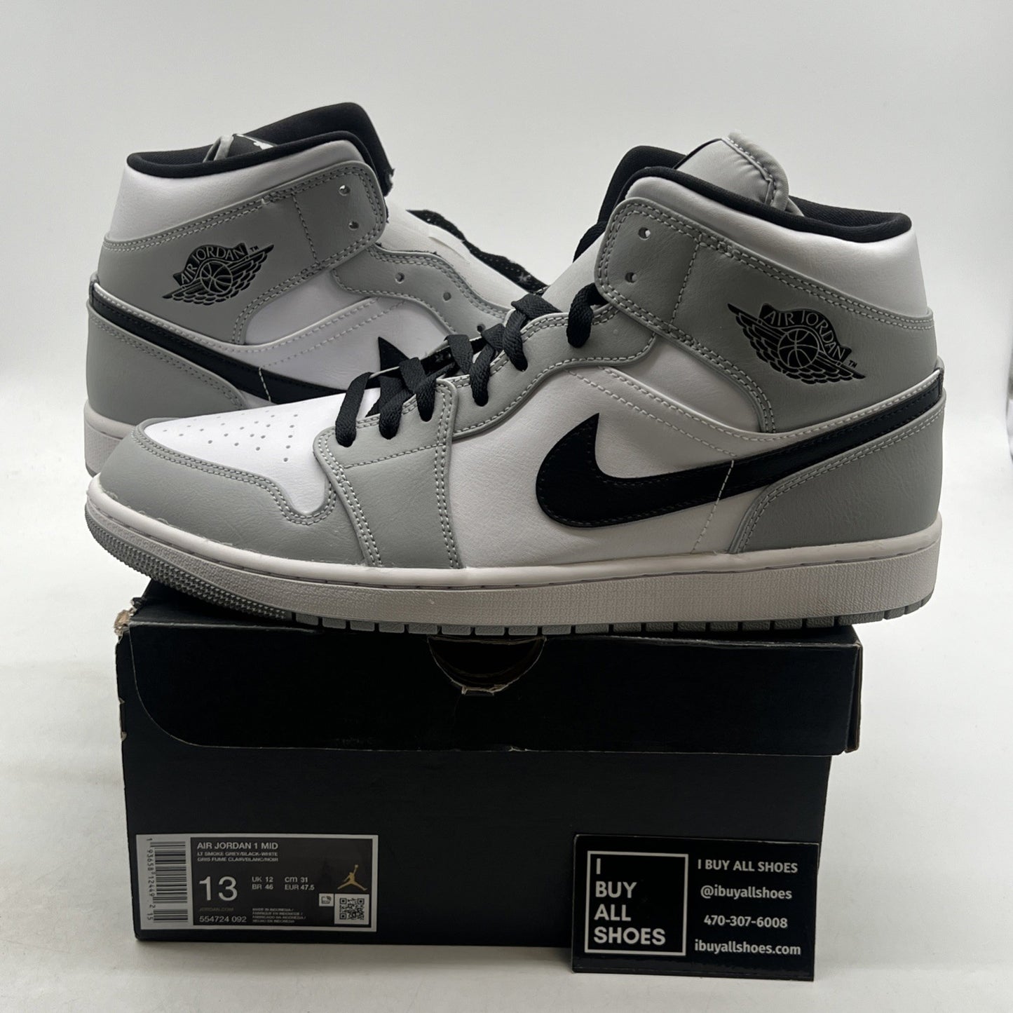 Size 13 - Air Jordan 1 Mid Gray 2020 (554724-092)