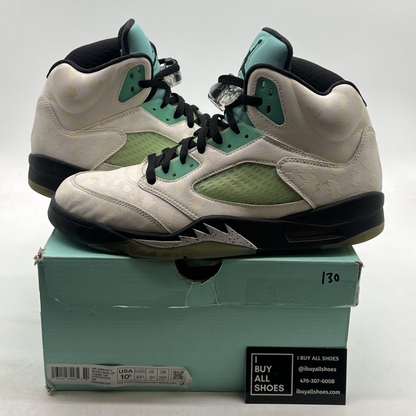Size 10.5 - Air Jordan 5 Retro Island Green (CN2932-100)