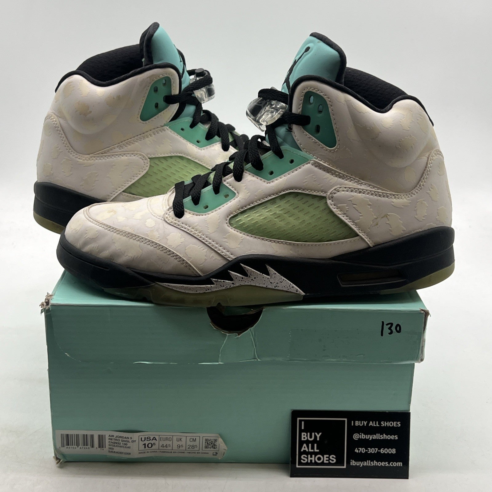 Size 10.5 - Air Jordan 5 Retro Island Green (CN2932-100)