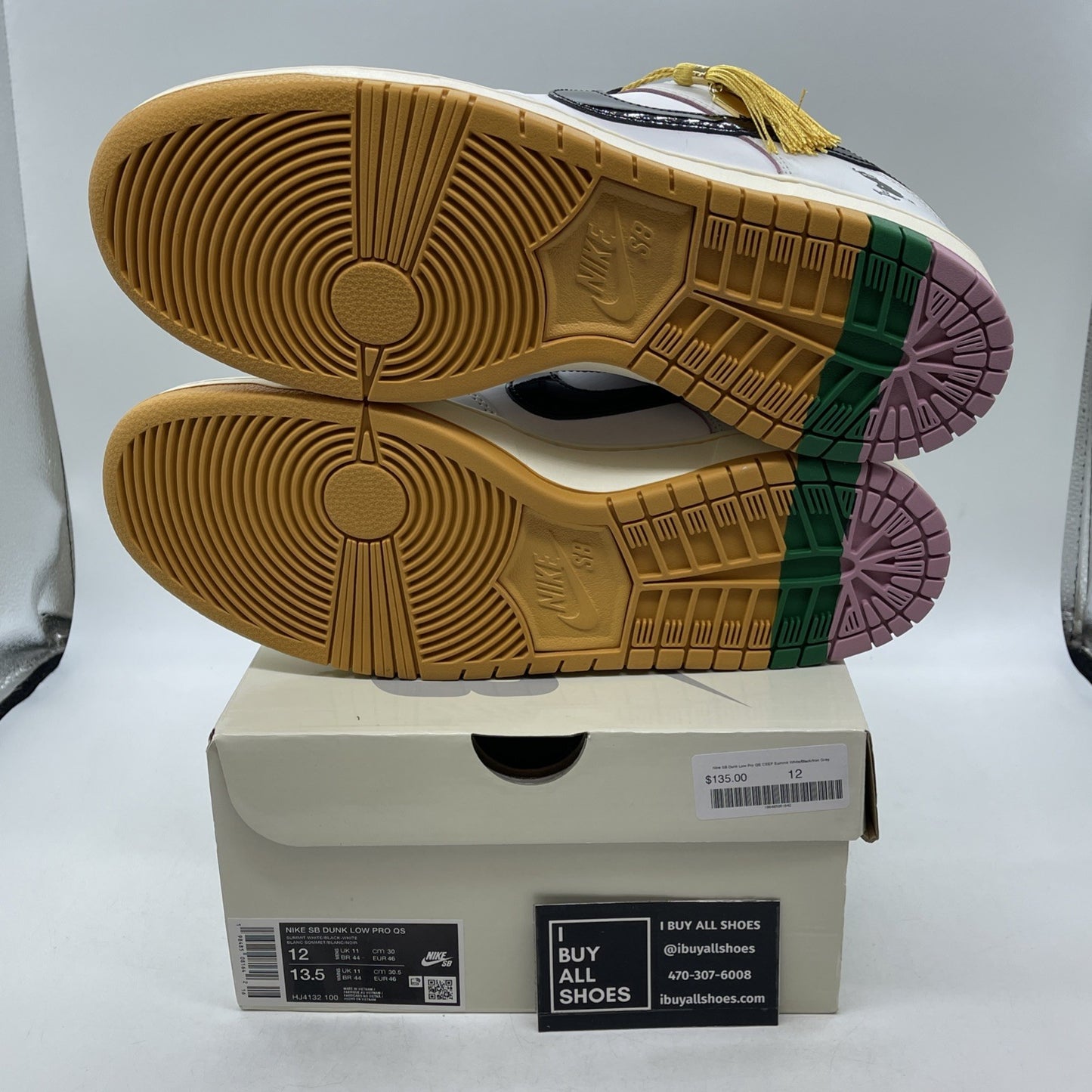 Size 12 - CSEF x Nike Dunk SB Low White Clear Emerald (HJ4132-100)