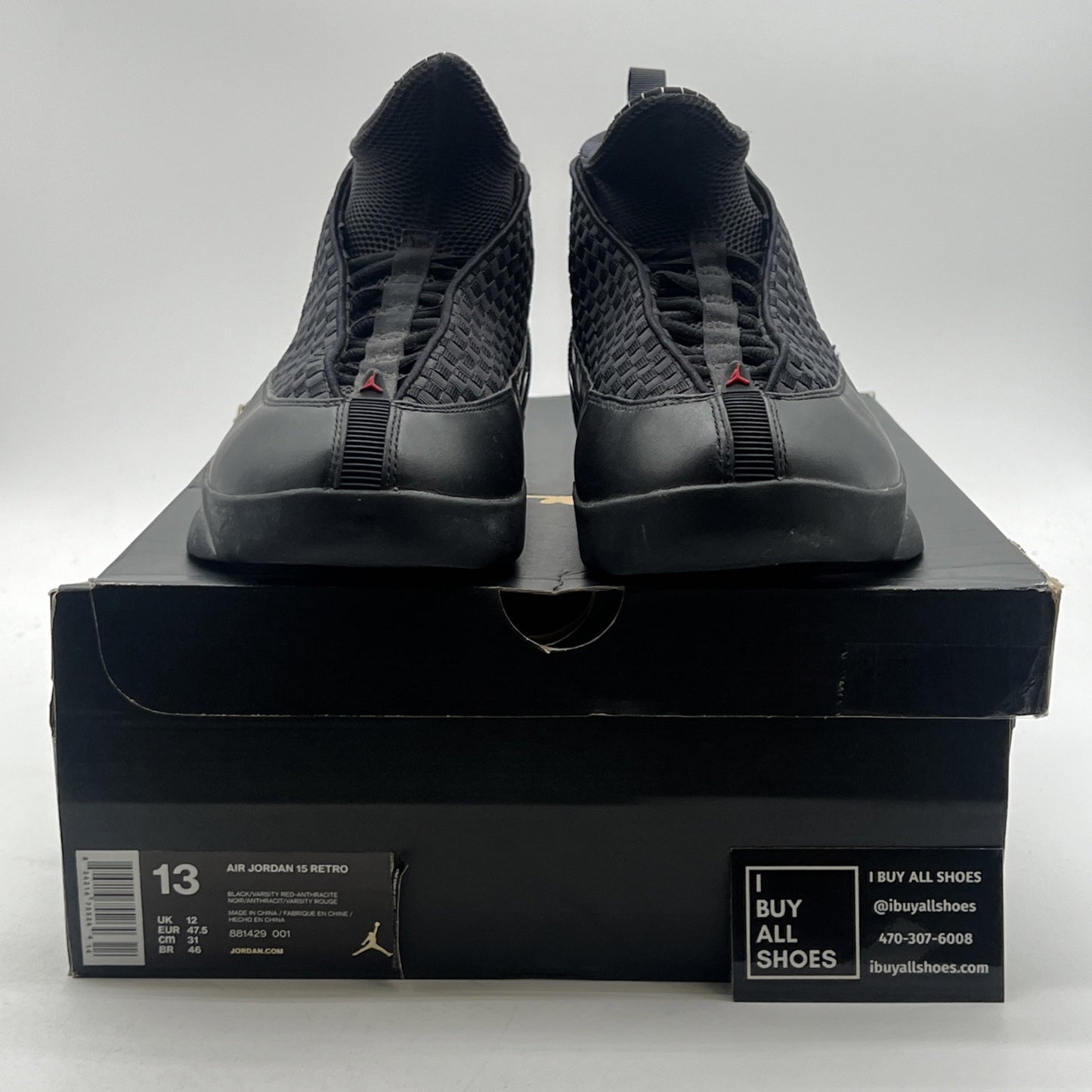 Size 13 - Air Jordan 15 Retro 2017 Stealth (881439-001)