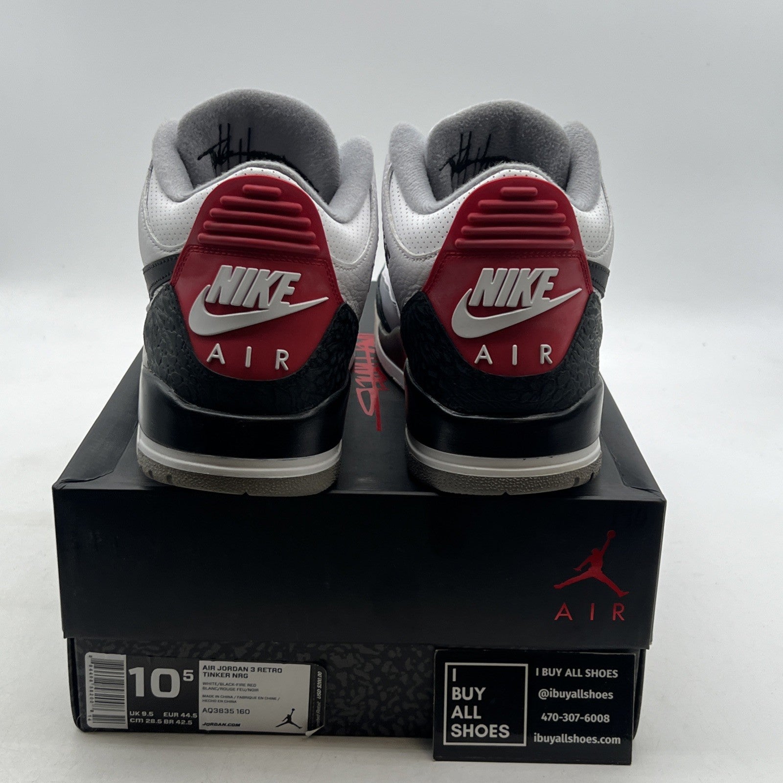 Size 10.5 - Air Jordan 3 Retro NRG Tinker 2018 (AQ3835-160)