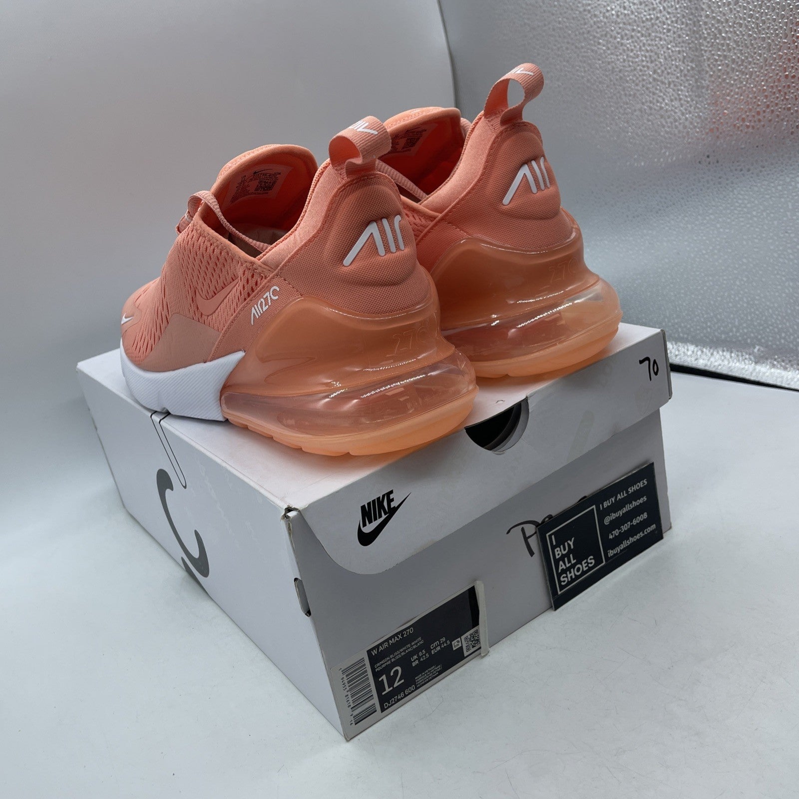 Size 12W - Nike Air Max 270 Crimson Bliss (DJ2746-600)