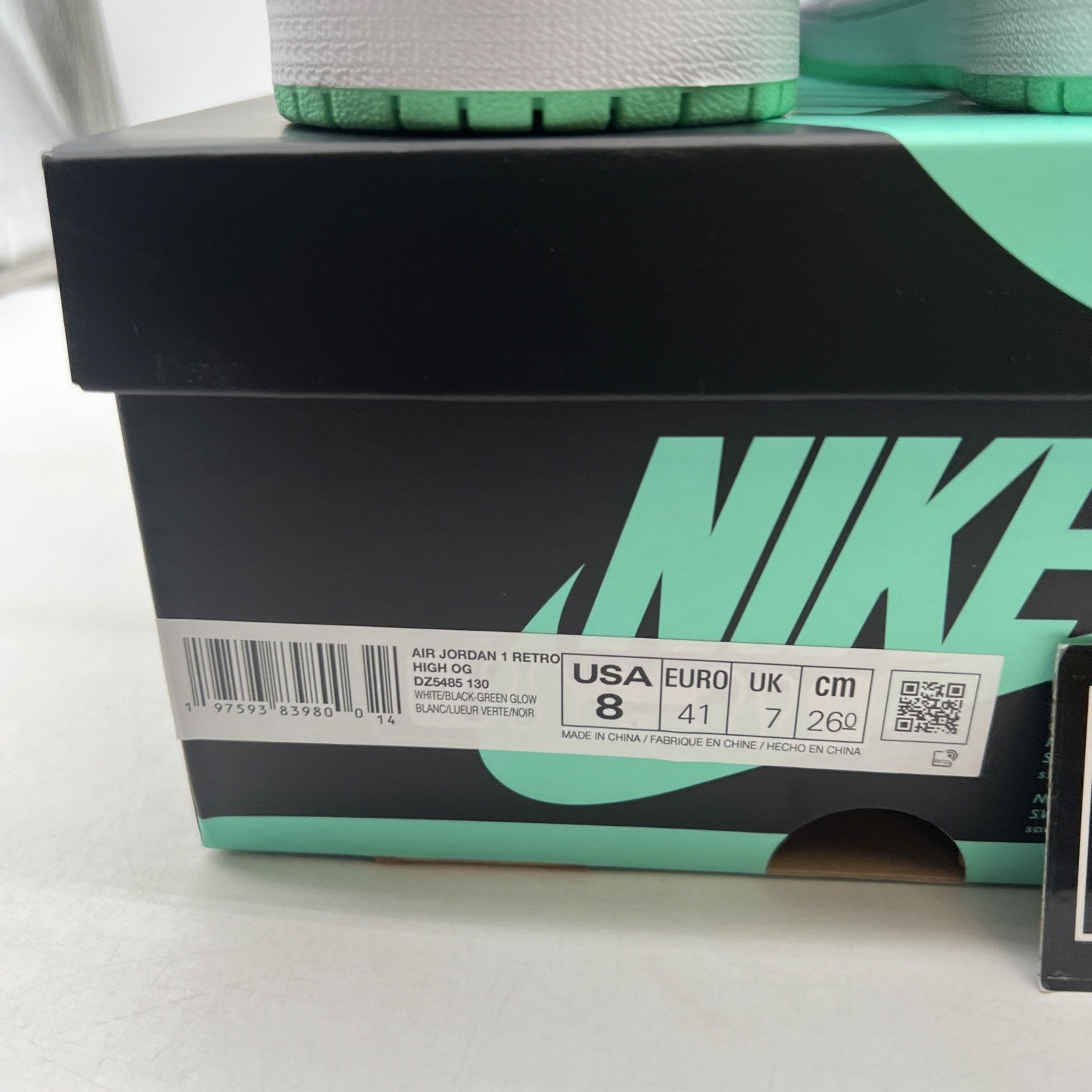 Size 8 - Air Jordan 1 Retro OG High Green Glow (DZ5485-130)