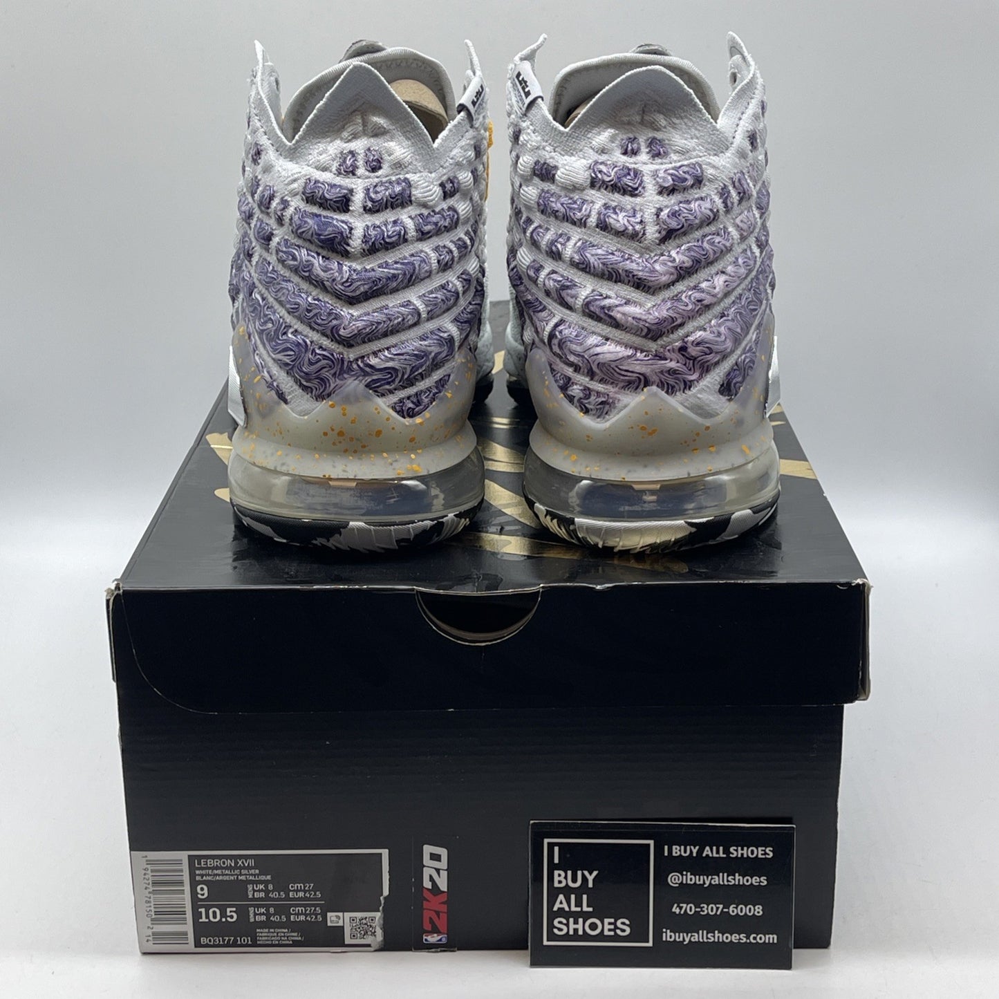 Size 9 - Nike NBA 2K20 x LeBron 17 Gamer Exclusive Bron 2K Playoffs (BQ3177-101)