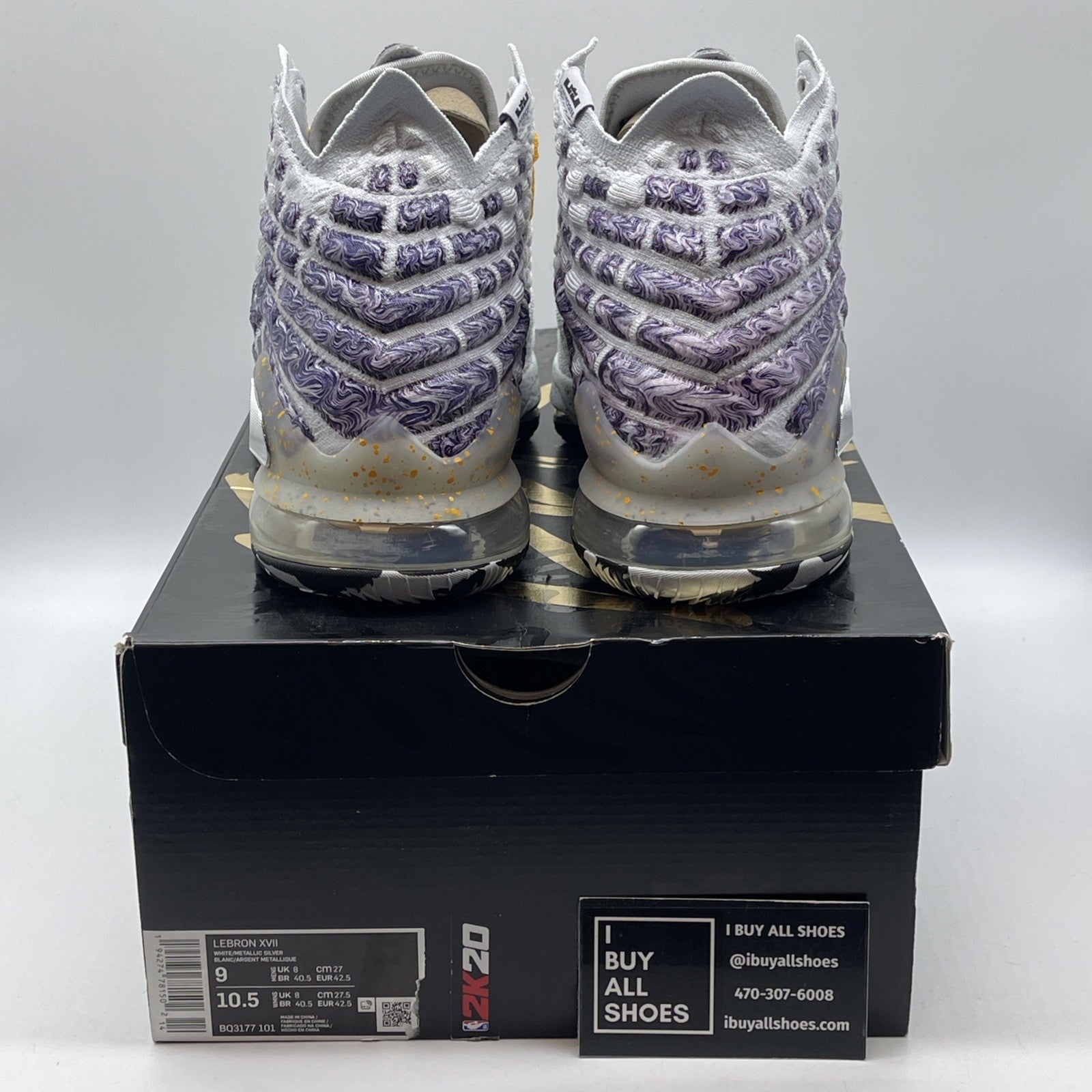 Size 9 - Nike NBA 2K20 x LeBron 17 Gamer Exclusive Bron 2K Playoffs (BQ3177-101)