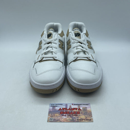 Size 9.5W - New Balance 550 White Incense White Brown Leather (BBW550BT)