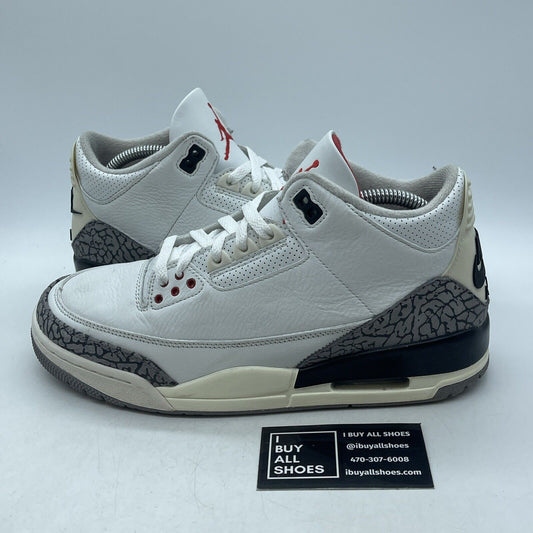 Size 9 - Jordan 3 Retro Mid White Cement Reimagined White Black (DN3707-100)