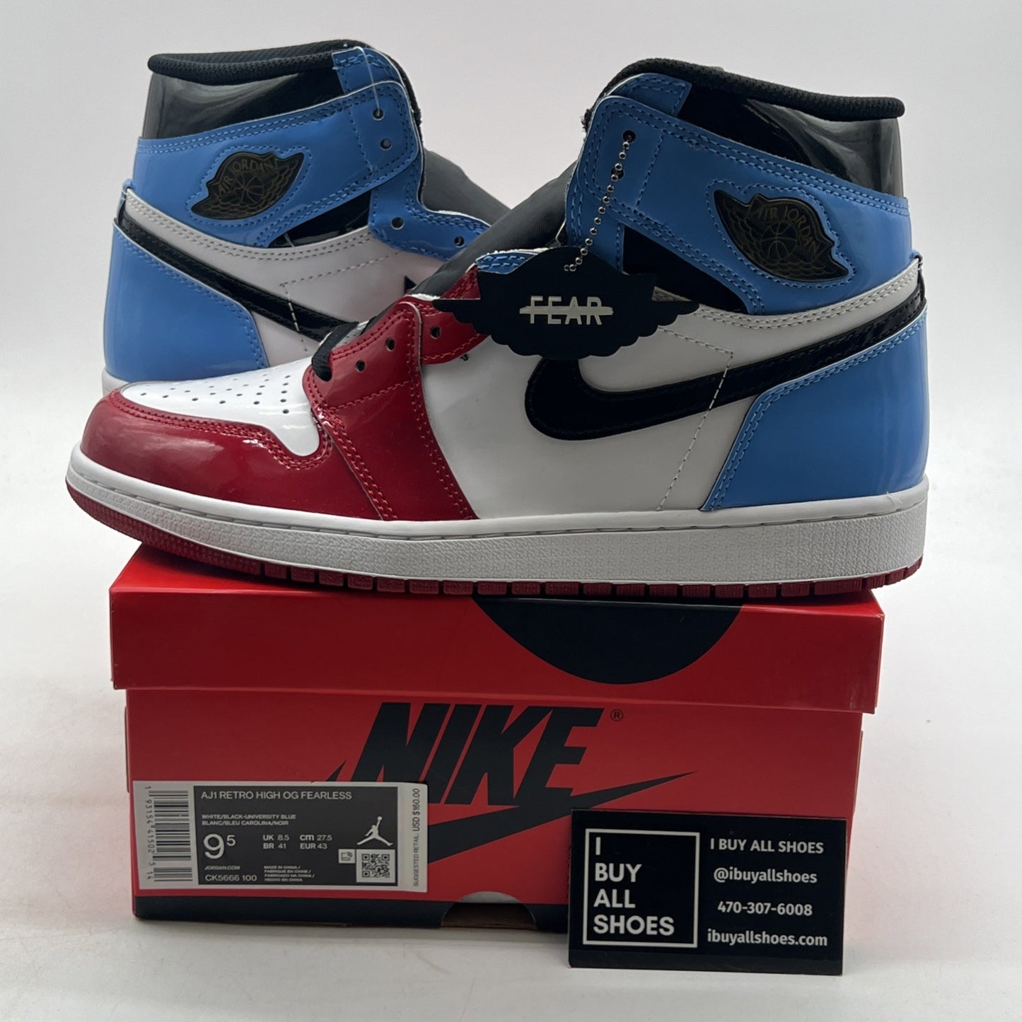 Size 9.5 - Air Jordan 1 Retro OG High Fearless (CK5666-100)