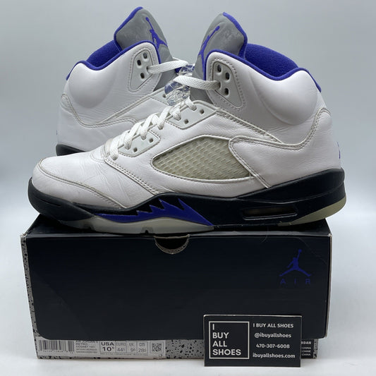 Size 10.5 - Jordan 5 Concord 2022 White Black Purple Leather (DD0587-141)