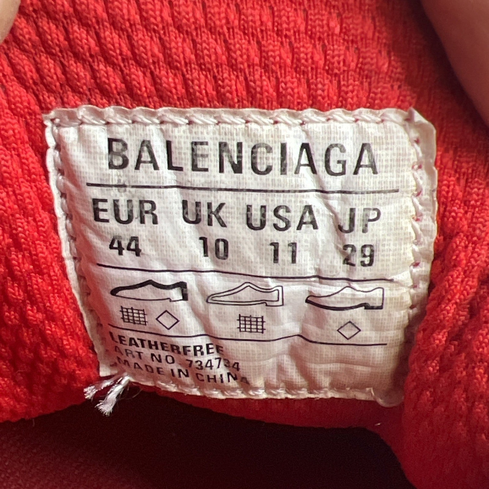 Size 11 - Balenciaga 3XL Distressed Sneakers in Red