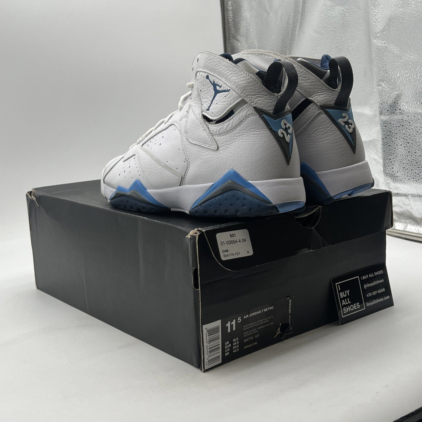 Size 11.5 - Air Jordan 7 Retro 2015 French Blue (304775-107)