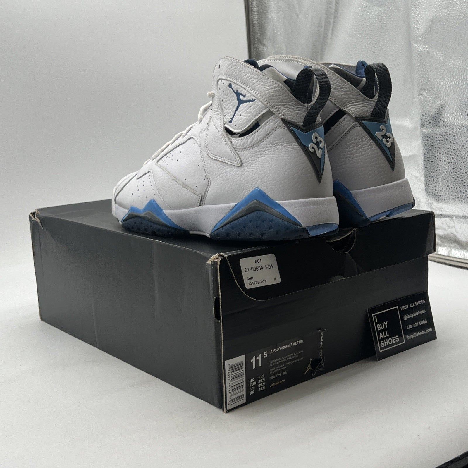 Size 11.5 - Air Jordan 7 Retro 2015 French Blue (304775-107)