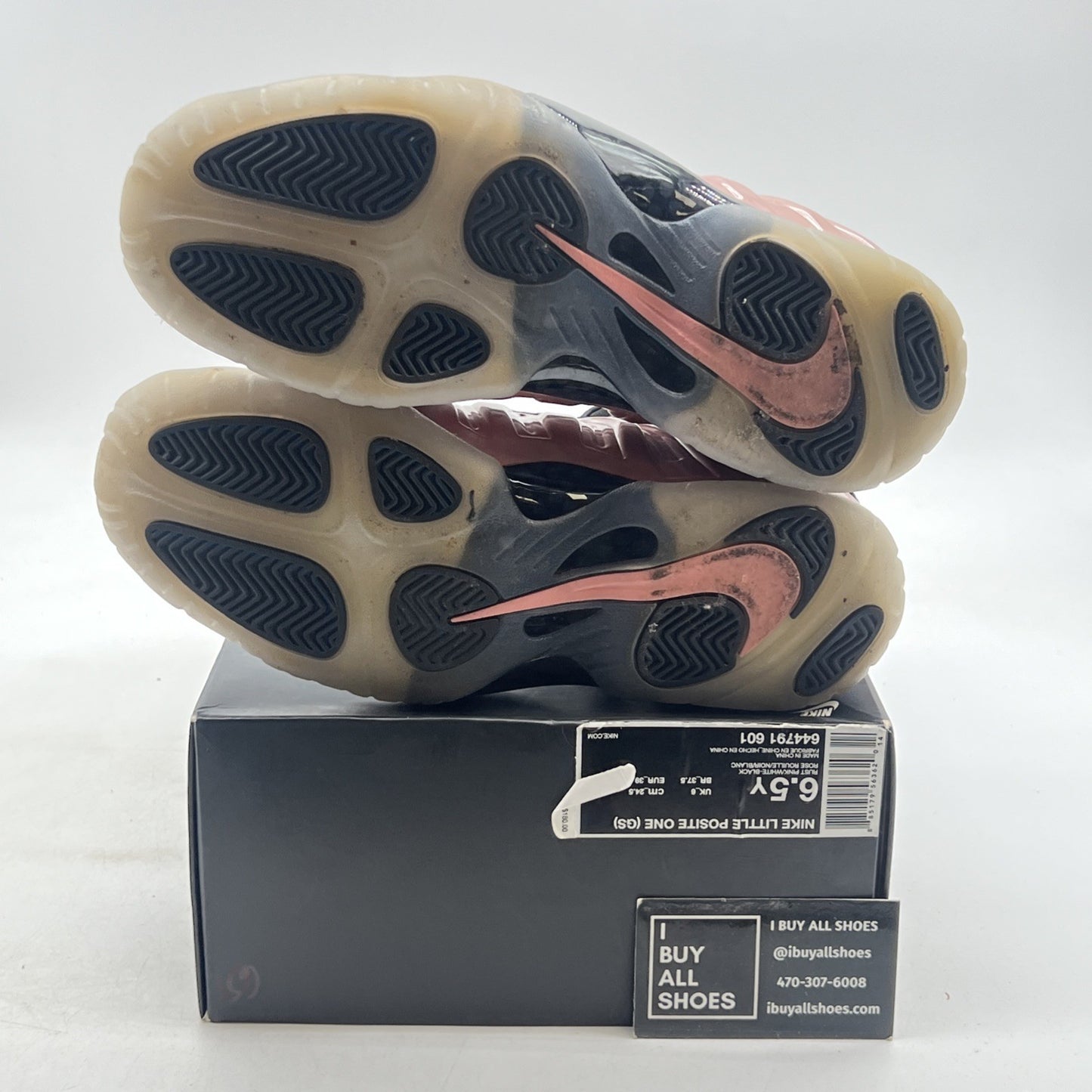 Size 6.5Y - Nike Air Foamposite One Rust Pink Black (644791-601)