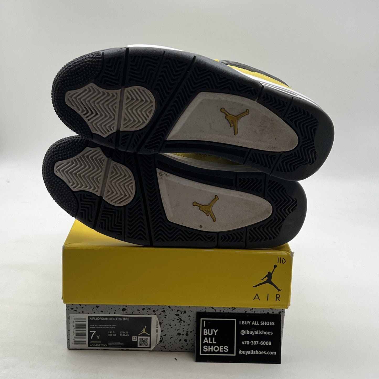 Size 7Y - Air Jordan 4 Retro GS Tour Yellow (408452-700)