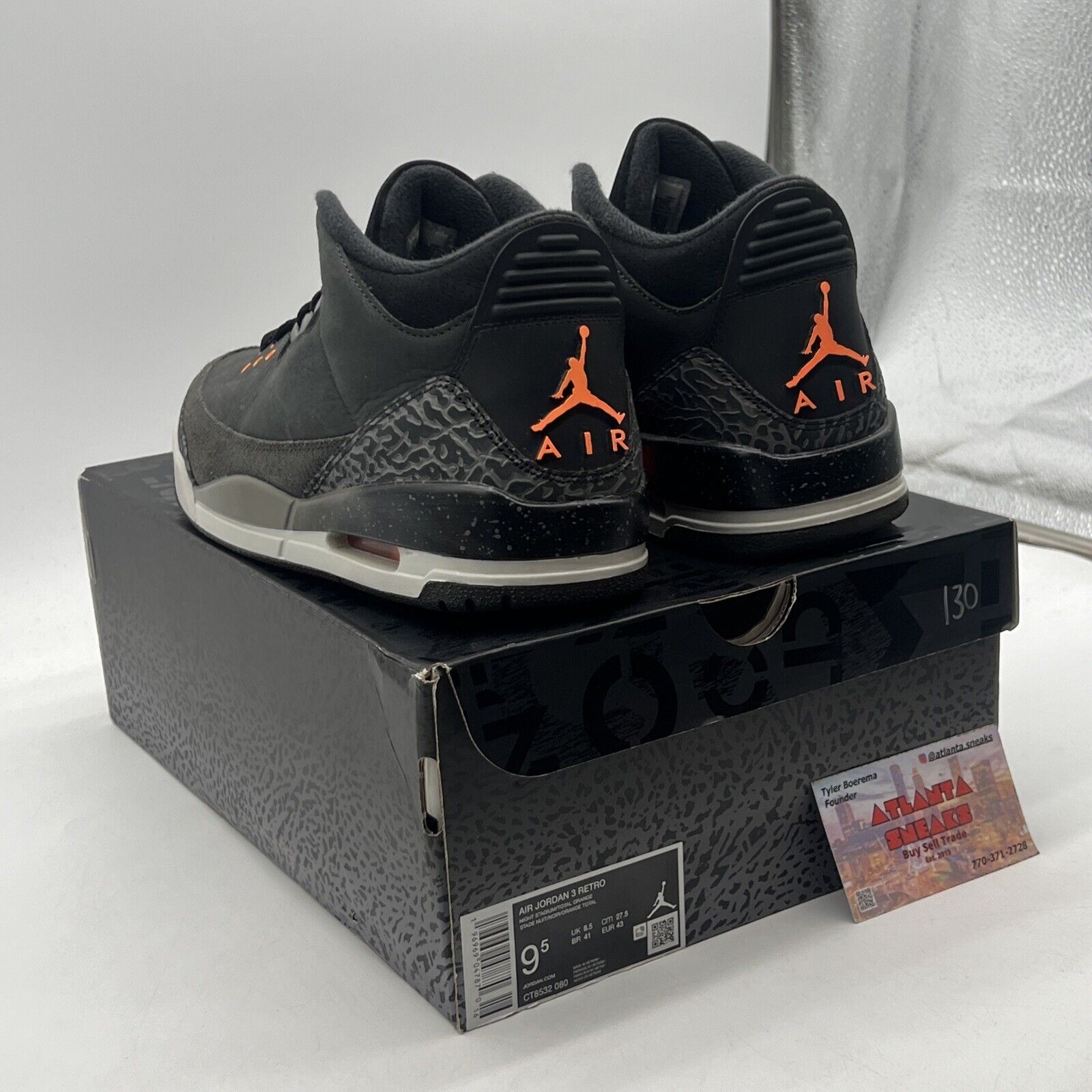 Size 9.5 - Jordan 3 Retro 2023 Mid Fear Grey Orange (CT8532-080)