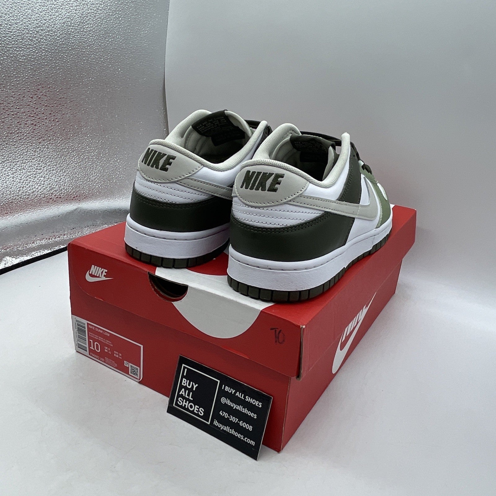 Size 10 - Nike Dunk Low Oil Green (FN6882-100)