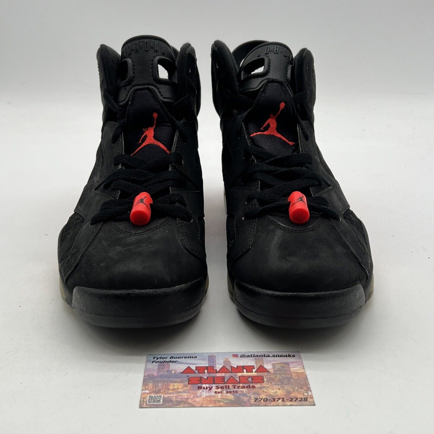 Size 8 - Air Jordan 6 Retro Infrared Black 2014 (384664-023)