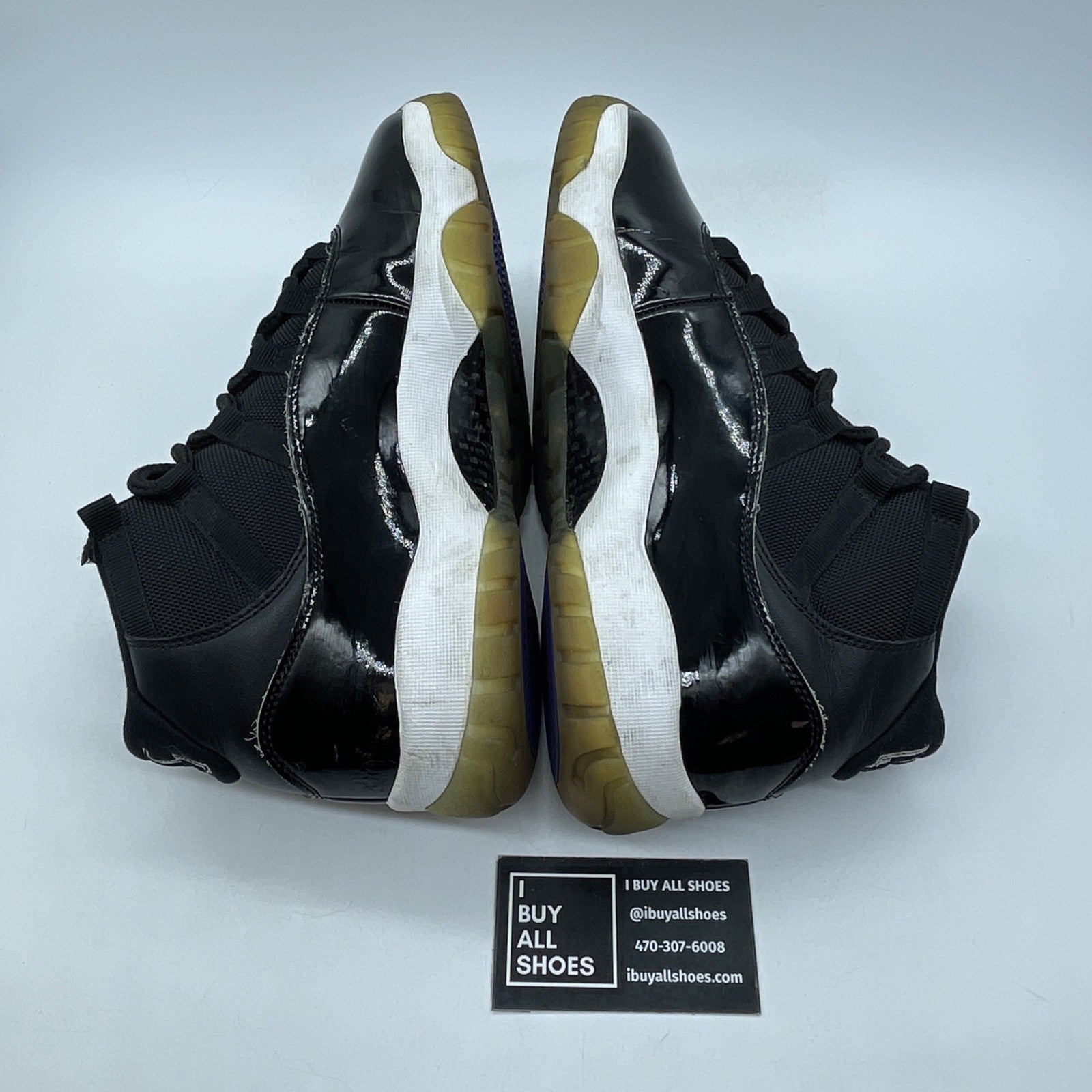 Size 8 - Jordan 11 Retro High Space Jam Black Blue Leather (378037-003)
