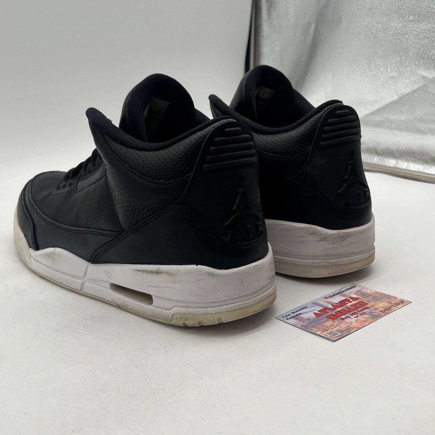 Size 11.5 - Air Jordan 3 Retro Cyber Monday Black Leather (136064-020)